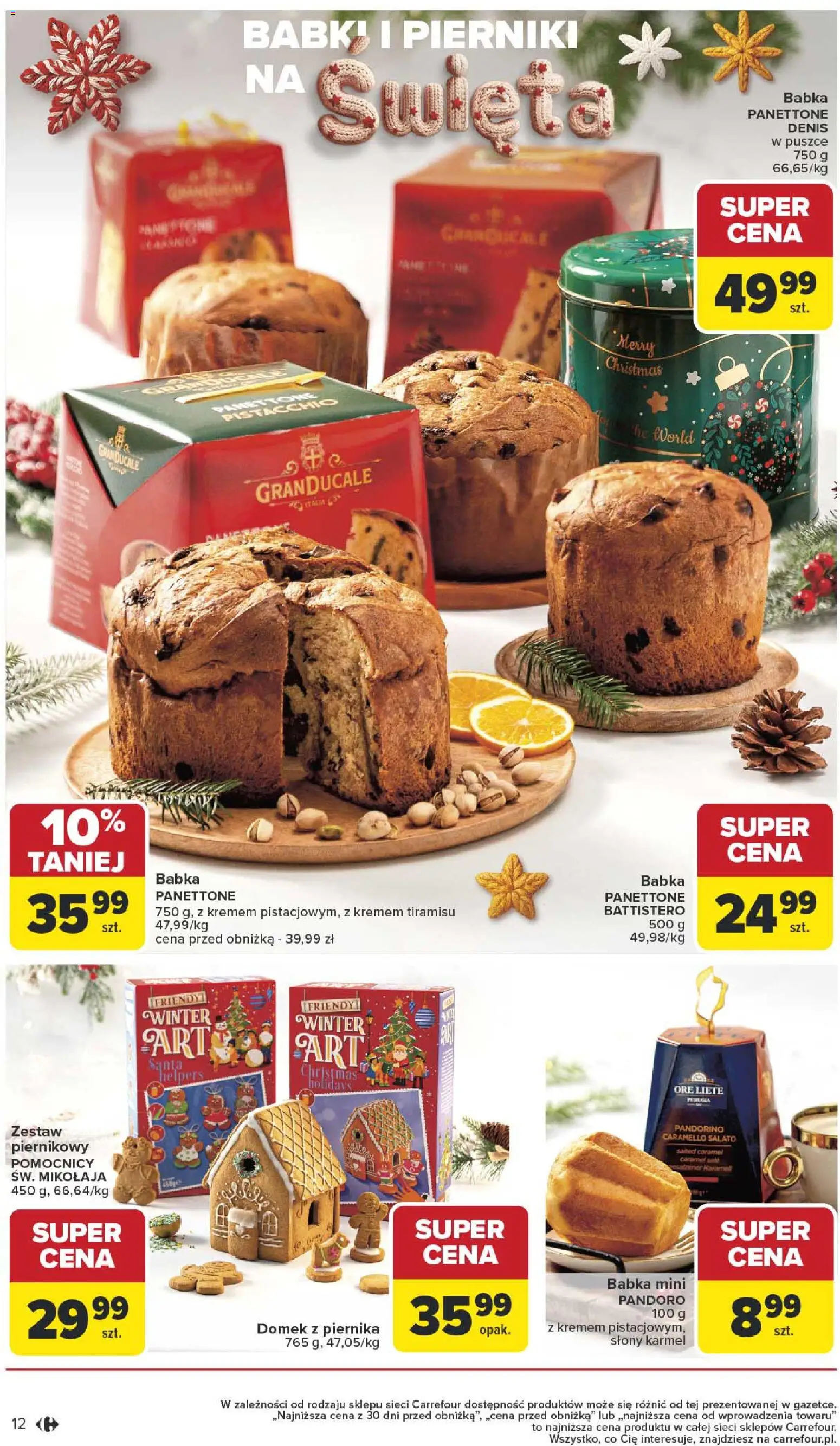 Carrefour Gazetka - Święta od 01.12.2025 | Strona: 12 | Produkty: Pierniki, Tiramisu, Babka