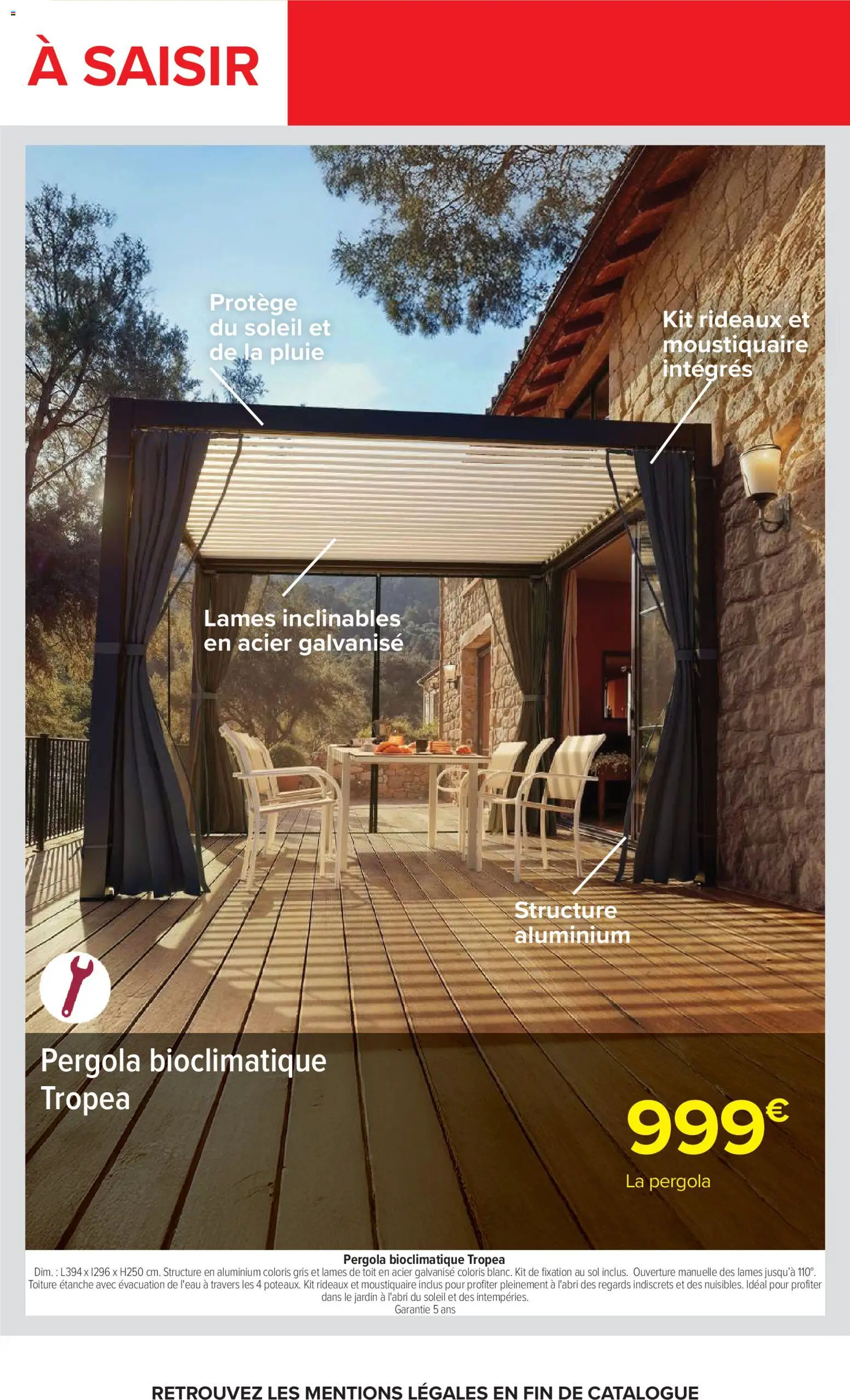 {H1} | Page: 79 | Produits: Moustiquaire, Pergola