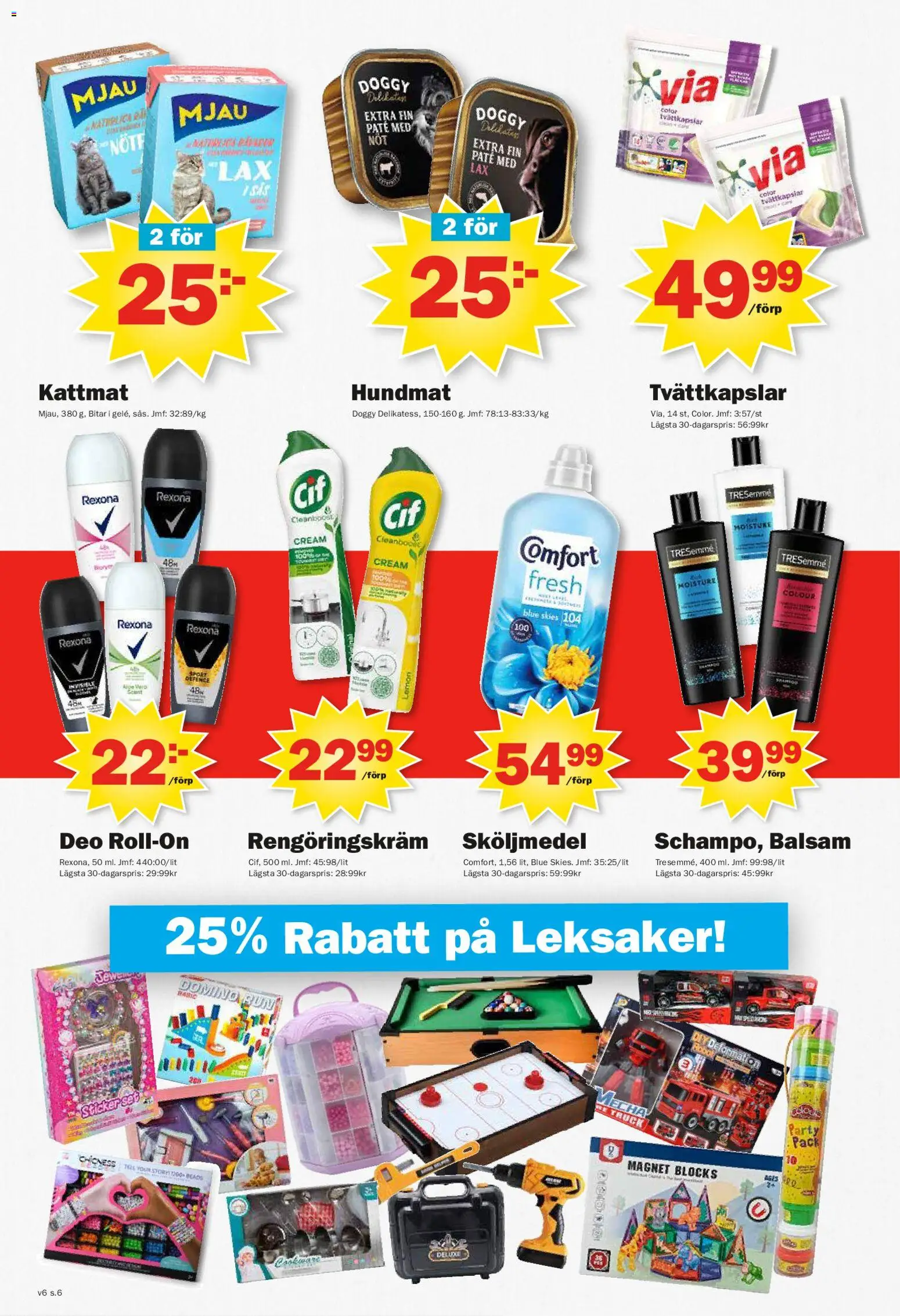 Pekås reklamblad aktuell från 02.02.2026 | Sida: 6 | Produkter: Balsam, Sköljmedel, Tvättkapslar, Kattmat