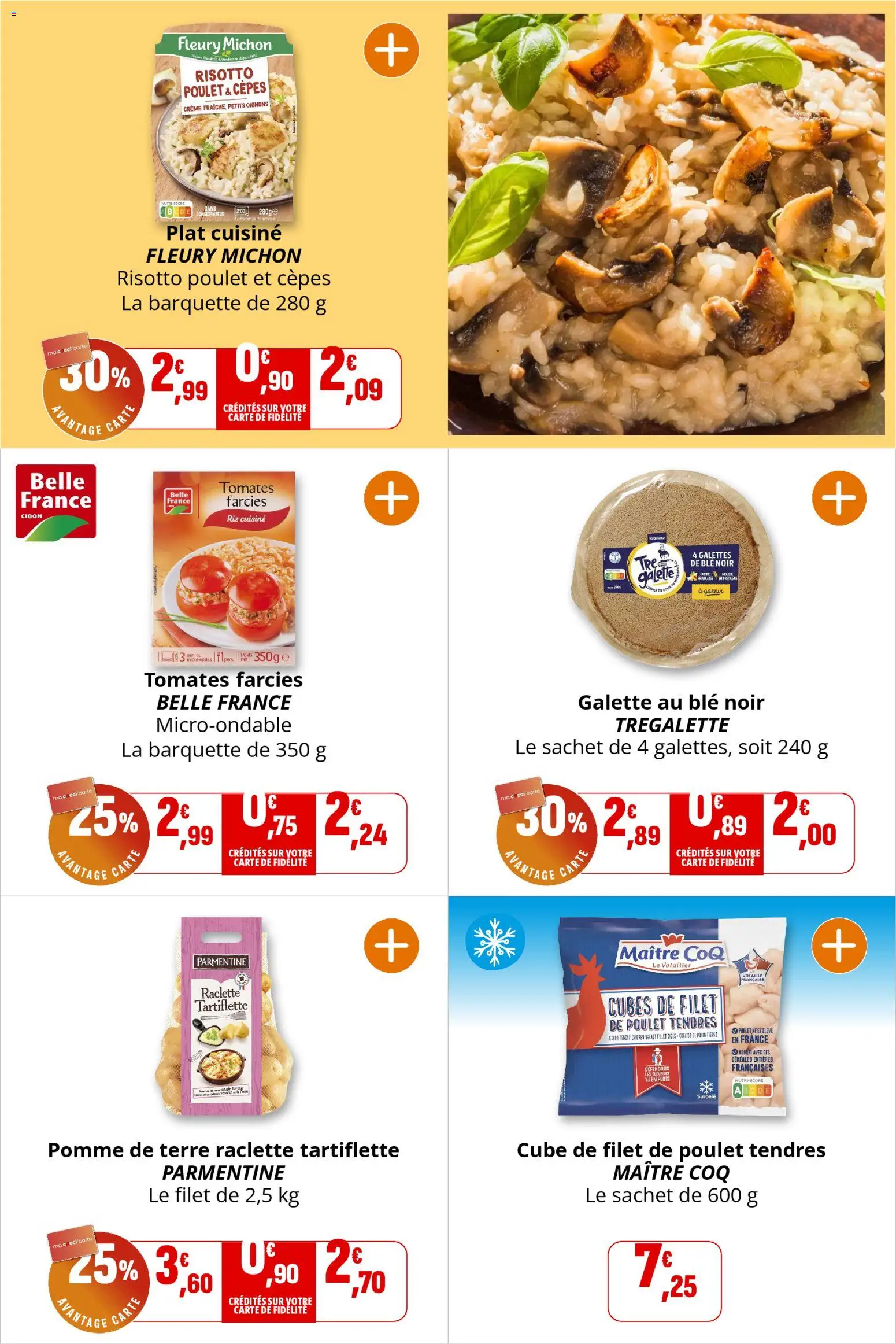 {H1} | Page: 11 | Produits: Tartiflette, Raclette, Riz, Céréales