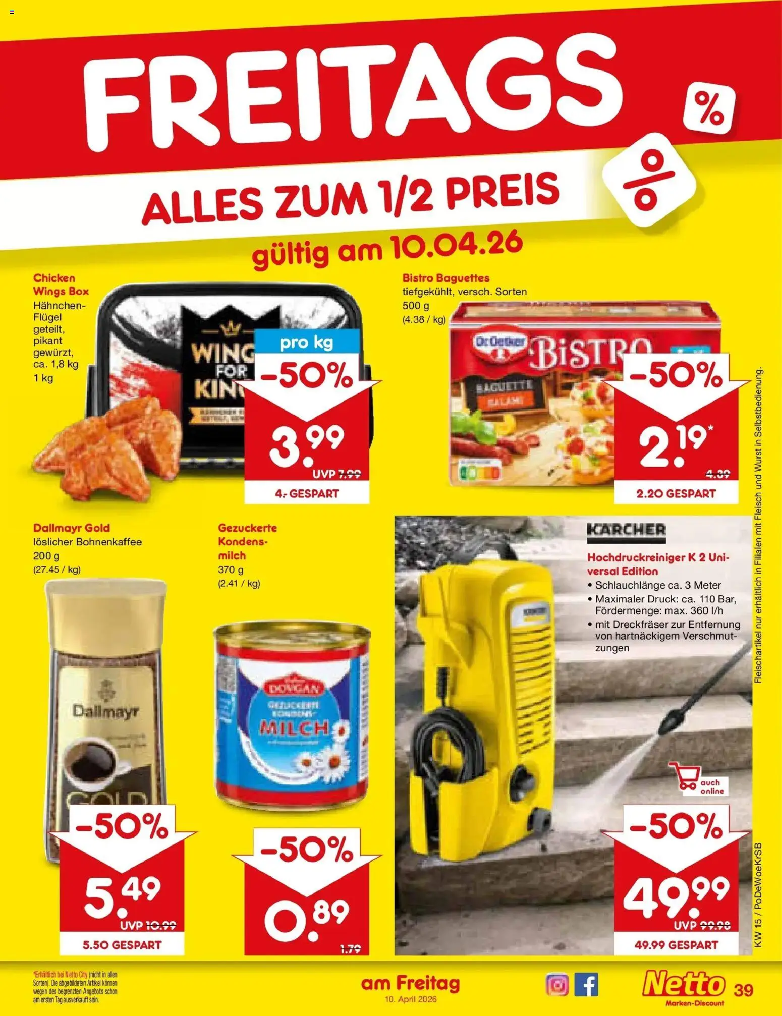Netto Marken-Discount Prospekt Gemmingen	 – gültig ab 05.04.2026 | Seite: 57 | Produkte: Hahnchen, Milch, Wurst, Hochdruckreiniger