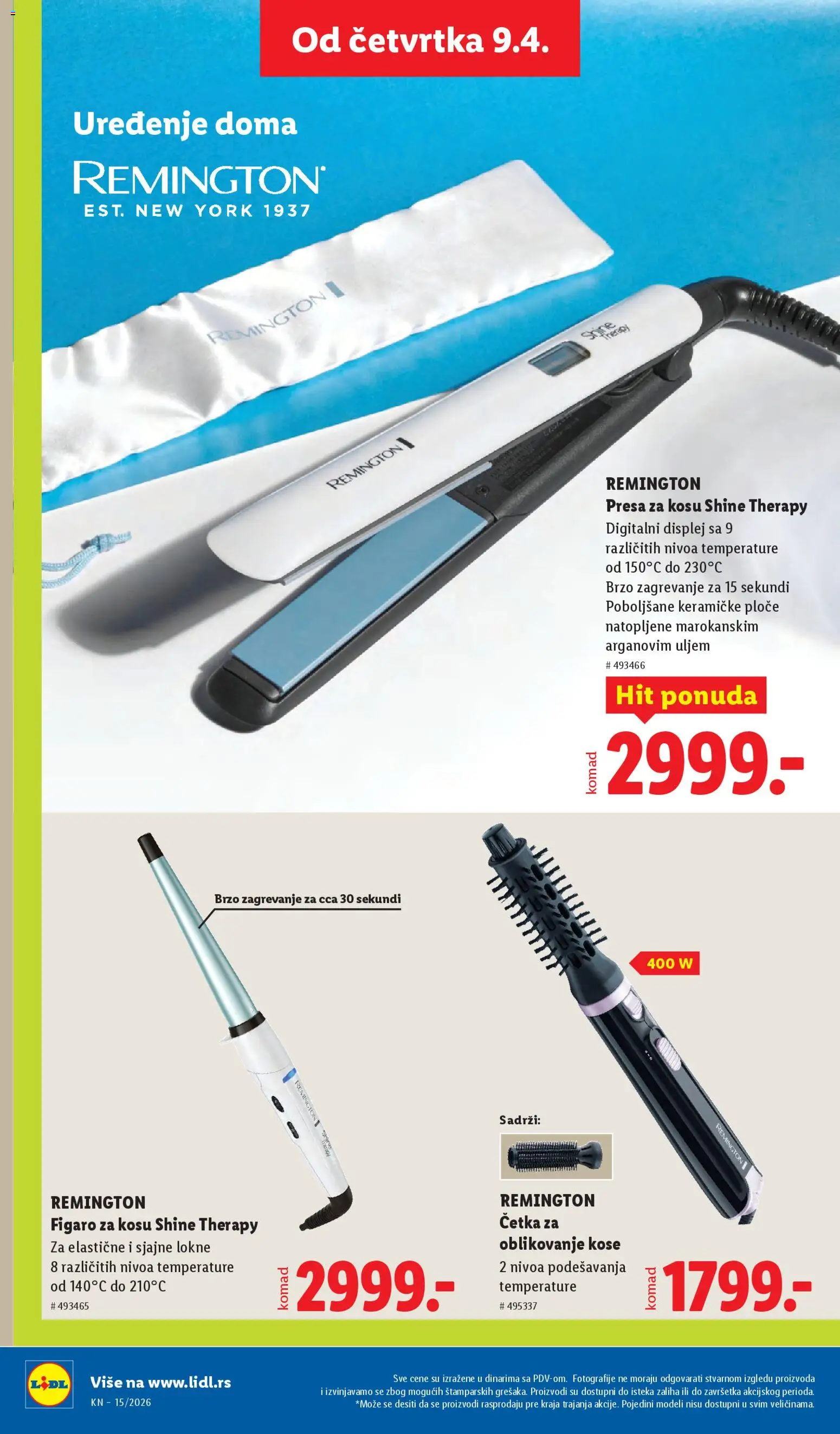 Lidl katalog - važi od 09.04.2026 | Strana: 86 | Proizvode: Figaro za kosu, Četka, Presa za kosu