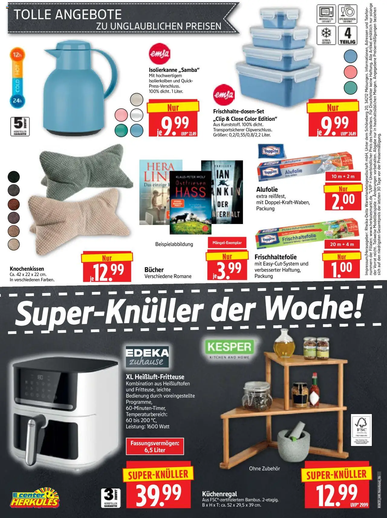 HERKULES Prospekt 	 - gültig ab dem 28.07.2025 | Seite: 16 | Produkte: Heißluftfritteuse, Telefon