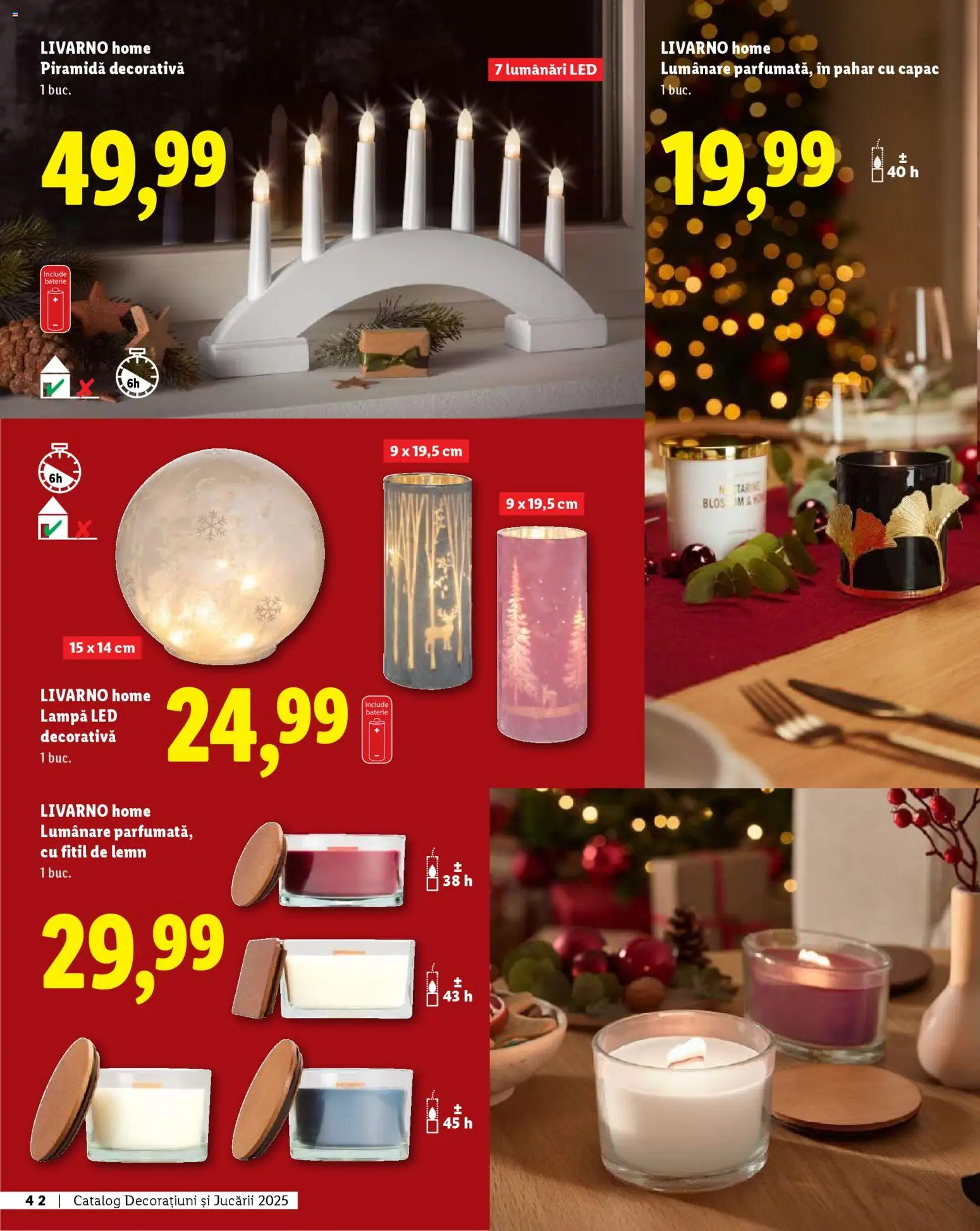 Noul catalog Lidl – valabil de la 06.11.2025 | Pagină: 42 | Produse: Babak, Baterie, Lampă, Lumânare