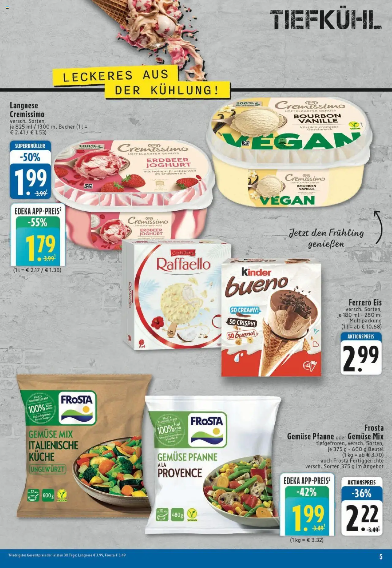 Edeka prospekt Köln	 - gültig ab dem 25.05.2025 | Seite: 5 | Produkte: Langnese cremissimo, Cremissimo, Bourbon, Eis