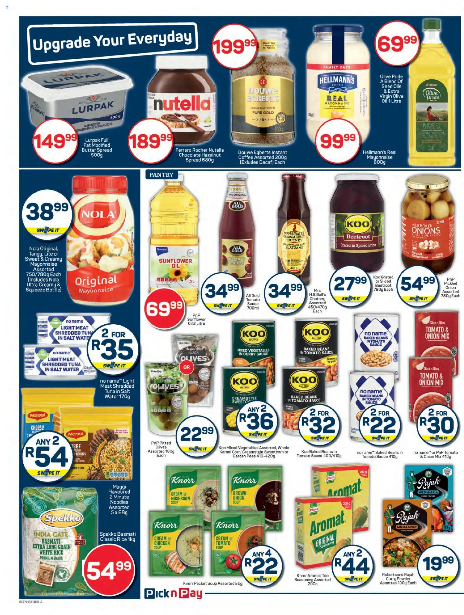 New Pick n Pay catalogue – valid from 23.01.2026 | Page: 8 | Products: Butter, Oil, Cream, Water