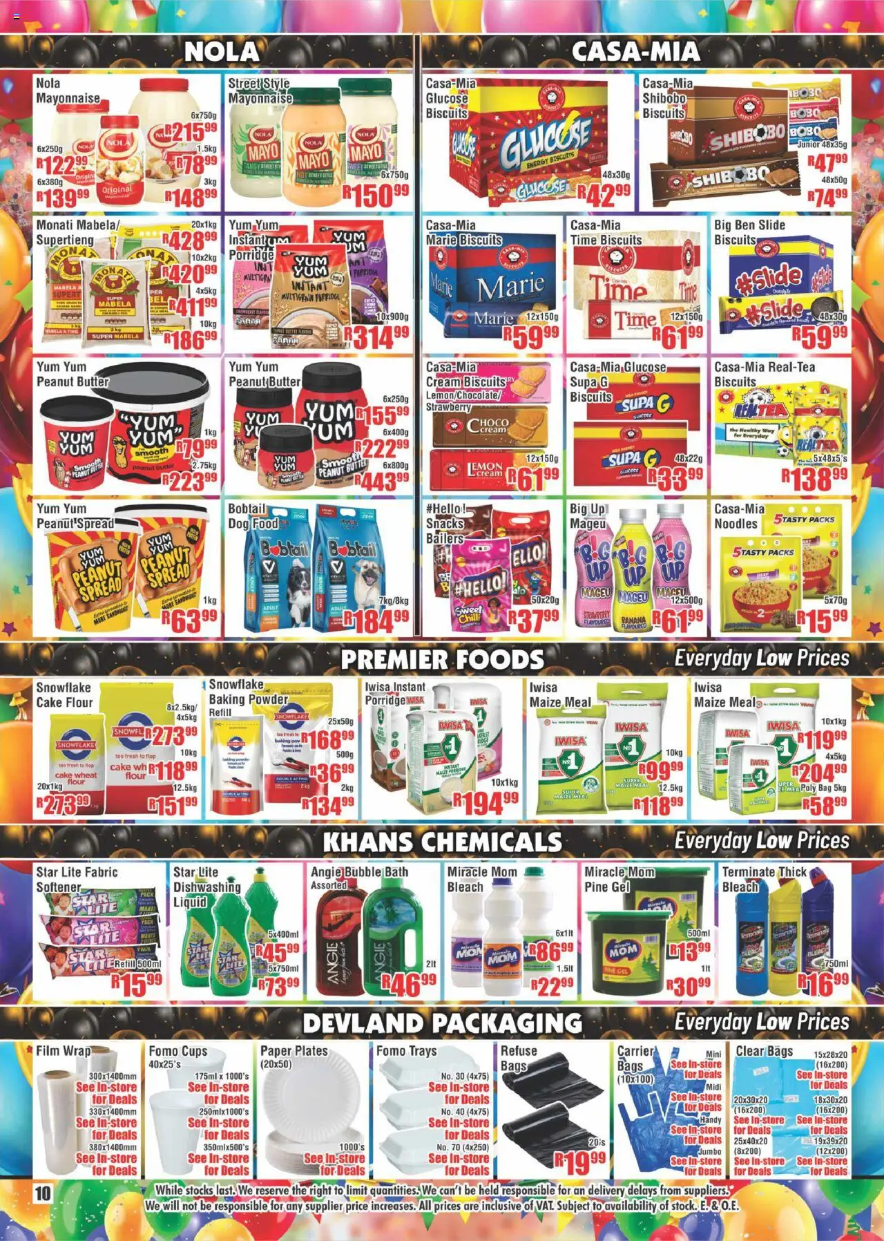 New Devland catalogue – valid from 09.10.2025 | Page: 10 | Products: Cake, Bag, Peanut butter, Paper plates