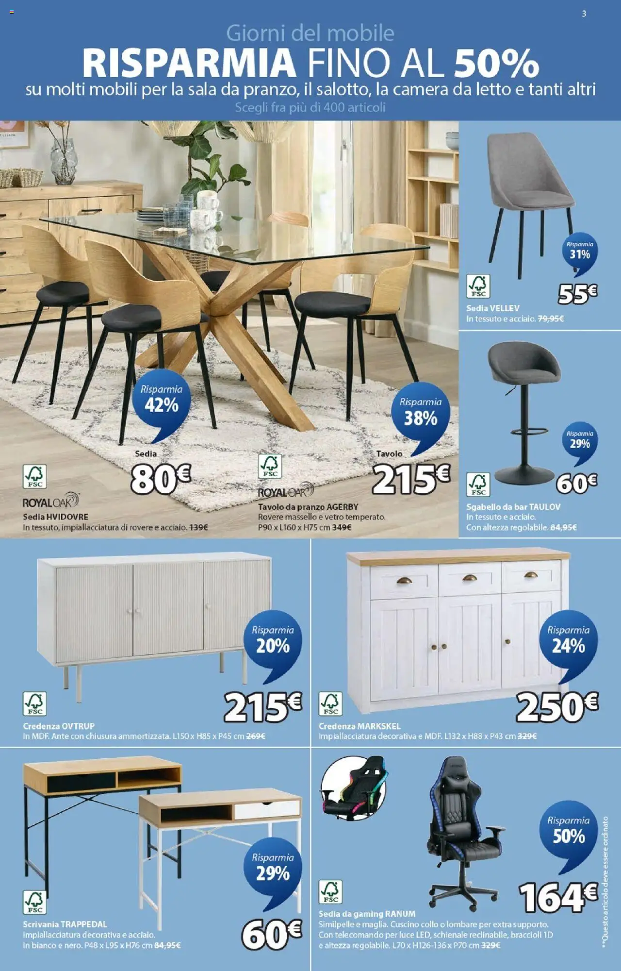 Volantino JYSK del 02.10.2025 | Pagina: 3 | Prodotti: Mobile, Telecomando, Letto, Credenza