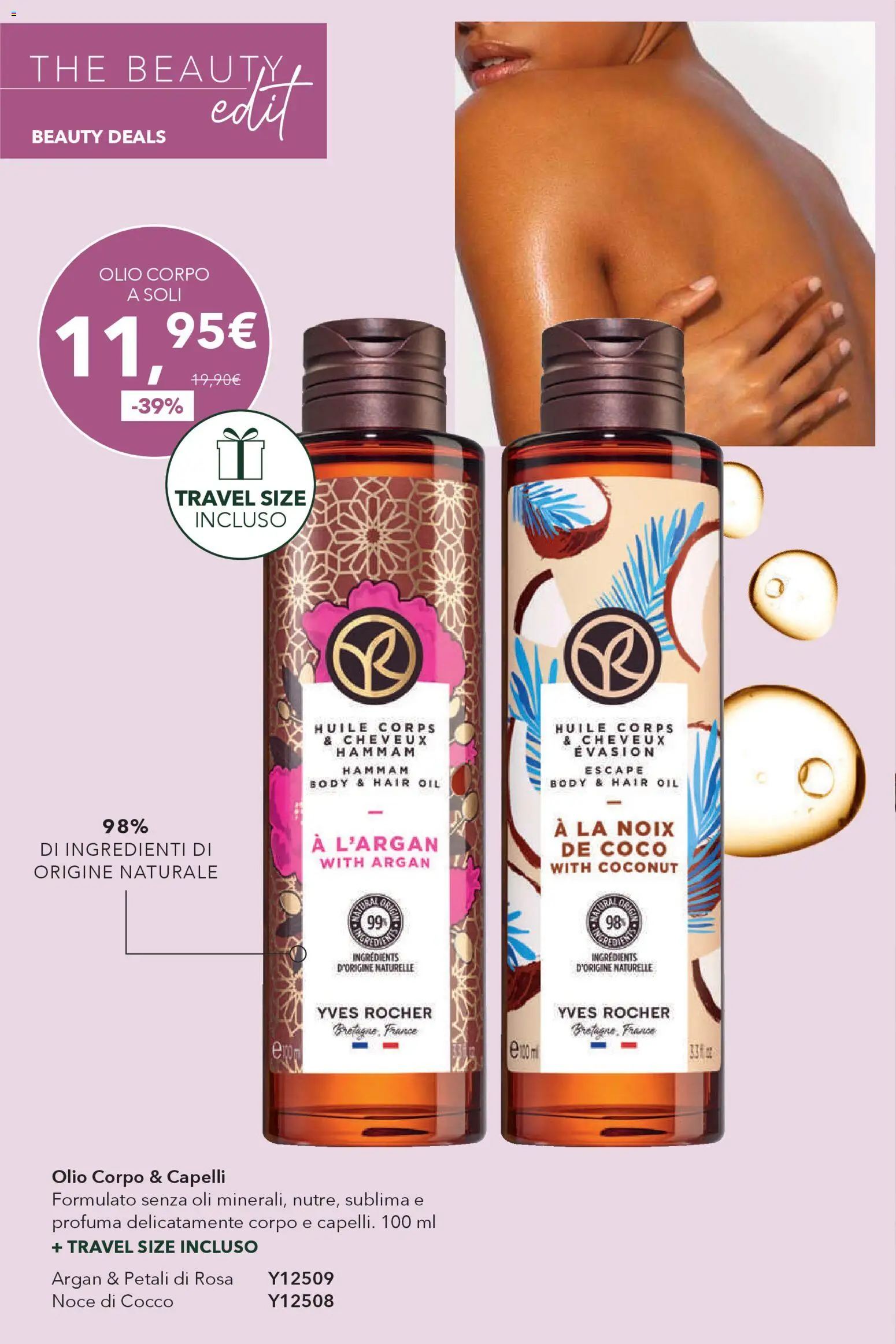 Volantino Yves Rocher del 16.12.2025 | Pagina: 50 | Prodotti: Olio corpo, Olio, The, Cocco