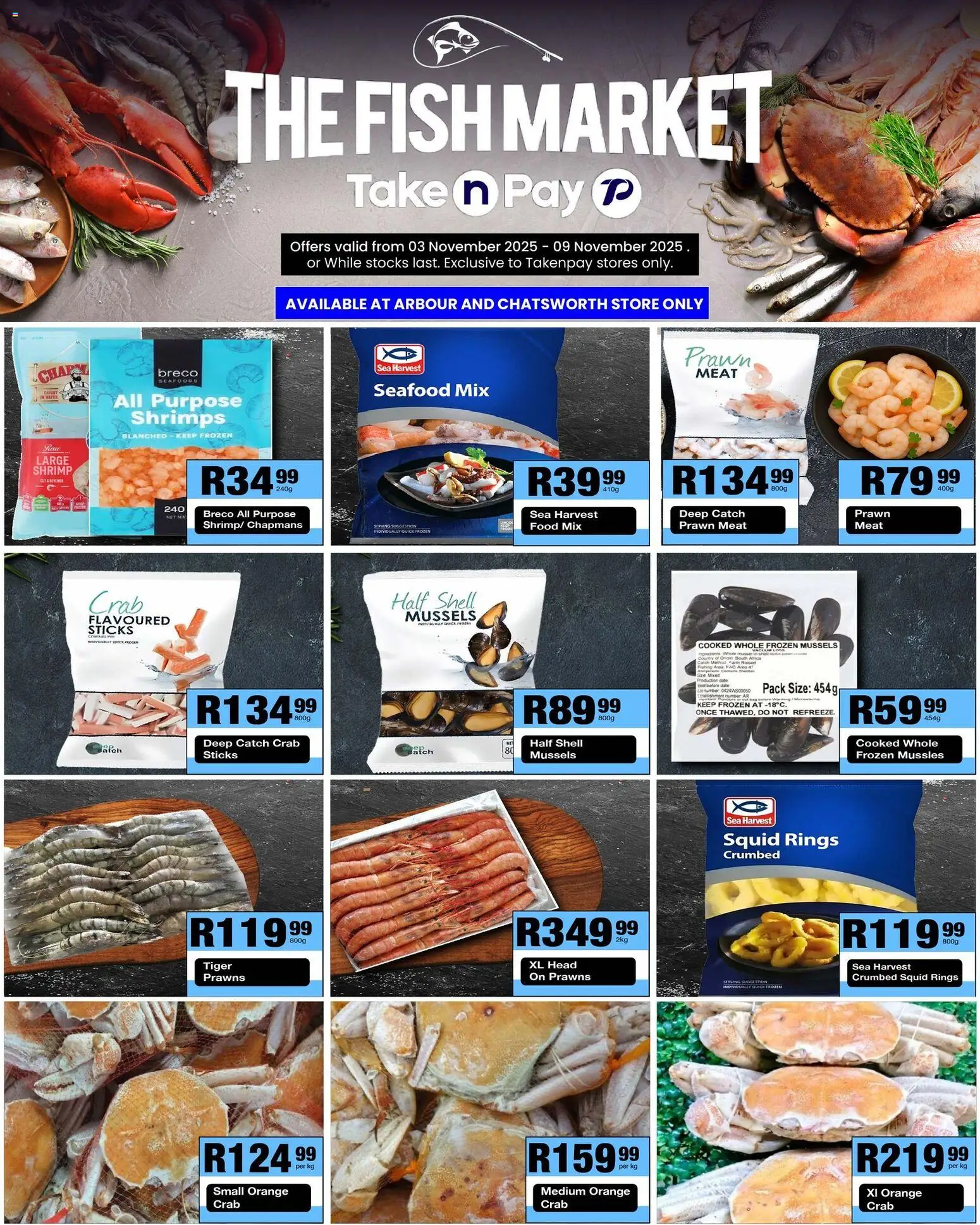New Take n Pay catalogue – valid from 03.11.2025 | Page: 18 | Products: Fish, Seafood