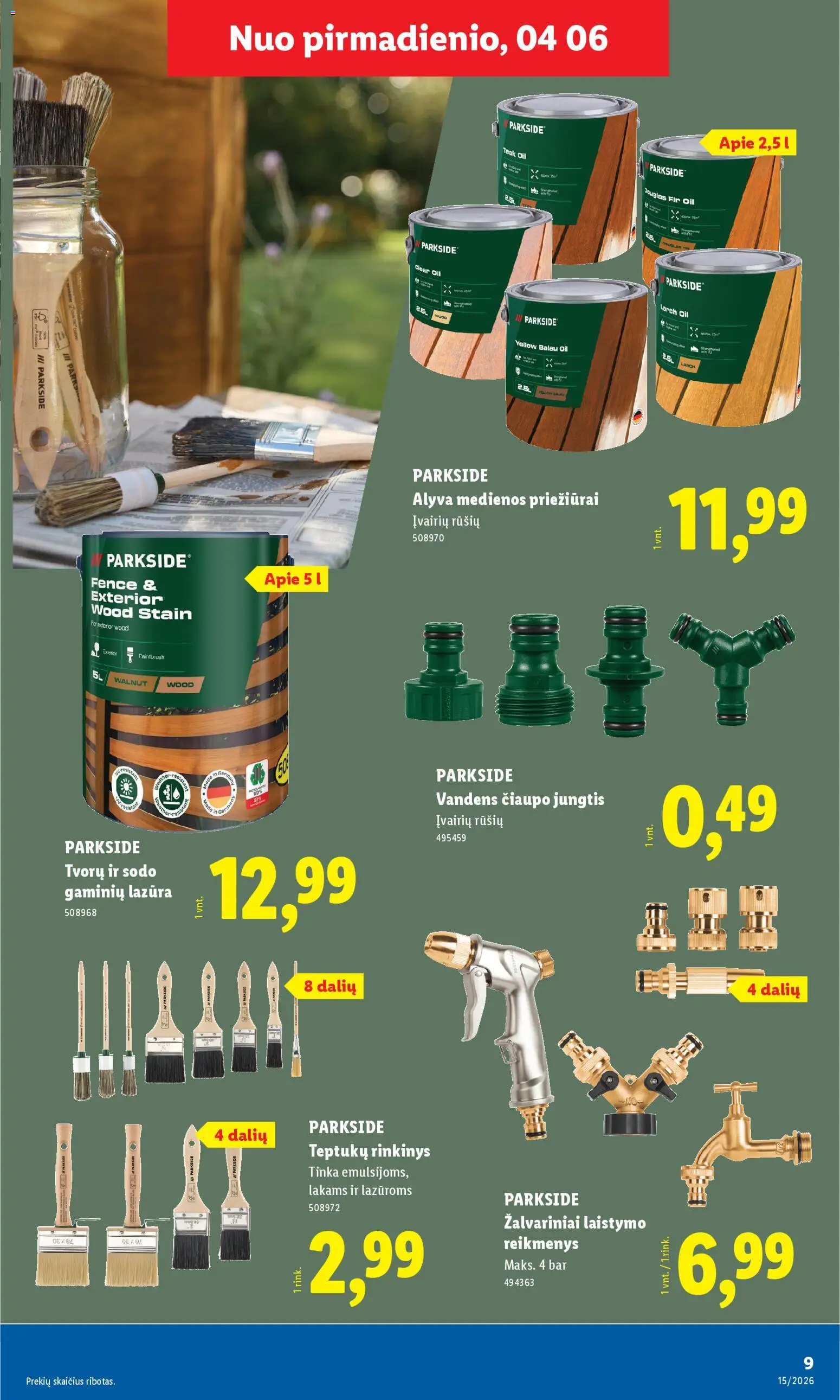 LIDL akcijos nuo 06.04.2026 | Puslapis: 9 | Prekių: Jungtis, Alyva