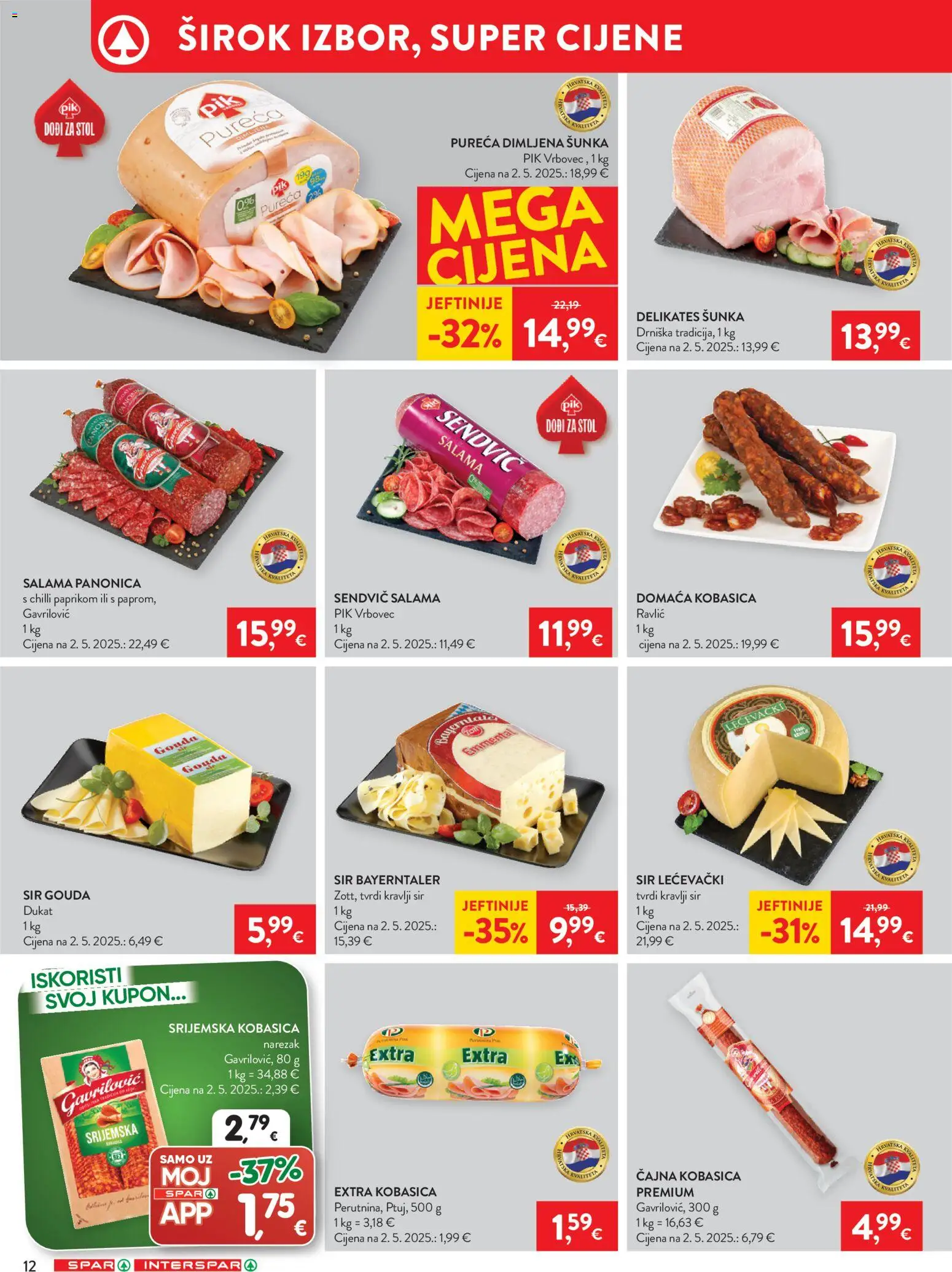 Spar katalog | vrijedi od 21.01.2026 | Stranica: 15 | Proizvodi: Stol, Šunka, Narezak, Gouda