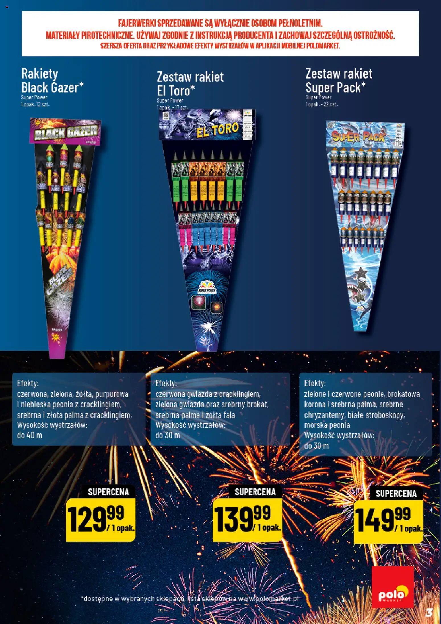 POLOmarket Gazetka - Inspirujący Tydzień od 27.12.2025 | Strona: 3 | Produkty: Fajerwerki