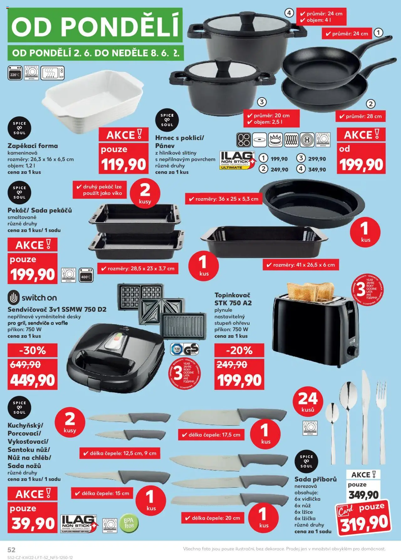 Kaufland leták - Praha 4 od 28.05.2025 | Strana: 52 | Produkty: Myčka, Vafle, Hrnec, Switch On