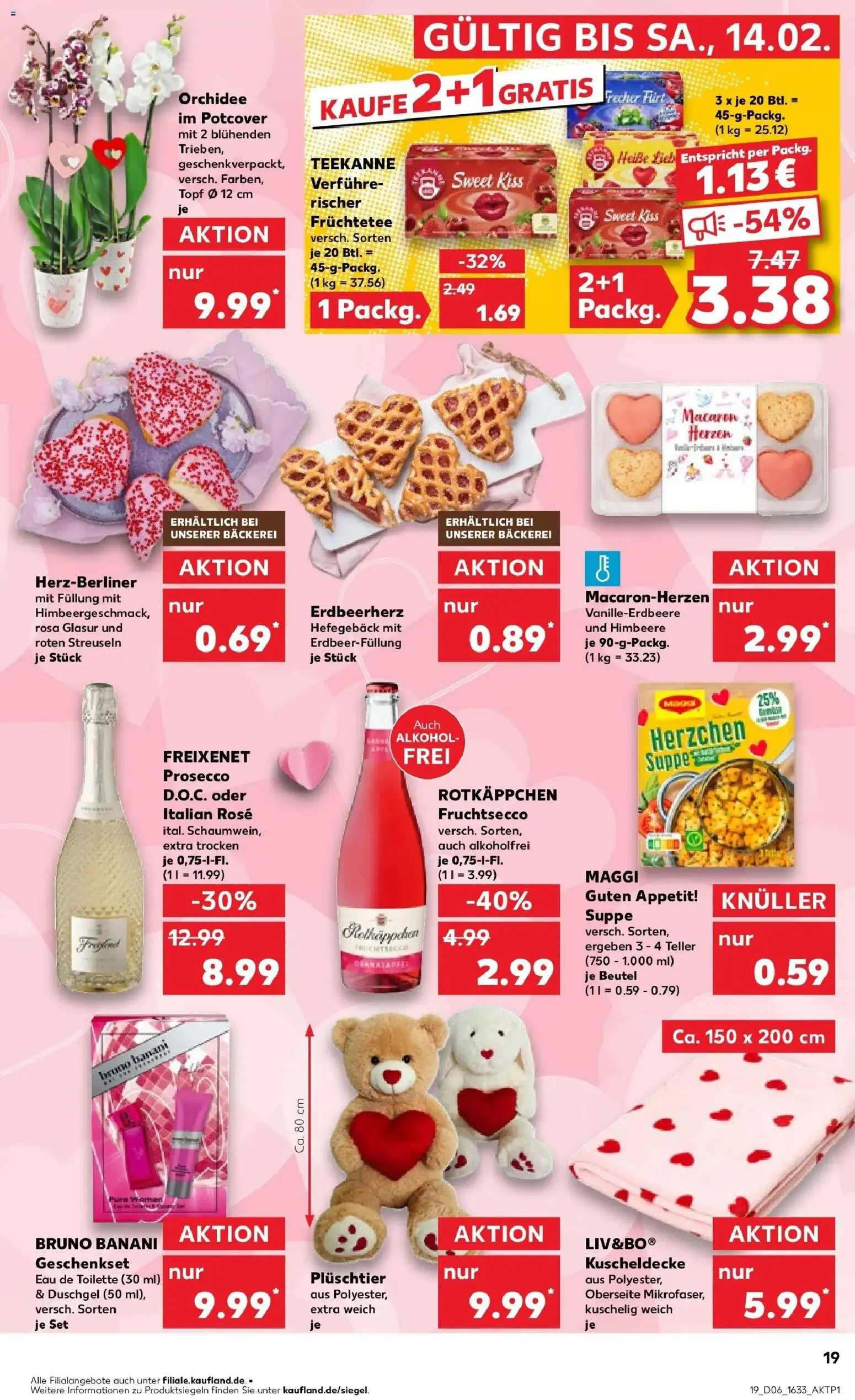 Kaufland prospekt Metzingen	 – gültig ab 09.02.2026 | Seite: 19 | Produkte: Bäckerei, Freixenet, Teekanne, Himbeere