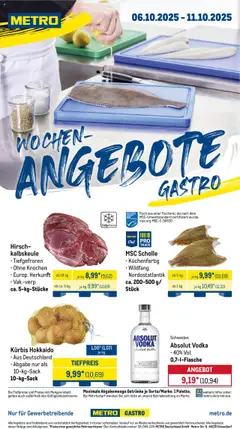 Metro  Wochen-Angebote Gastro ab 06.10.2025 gültig