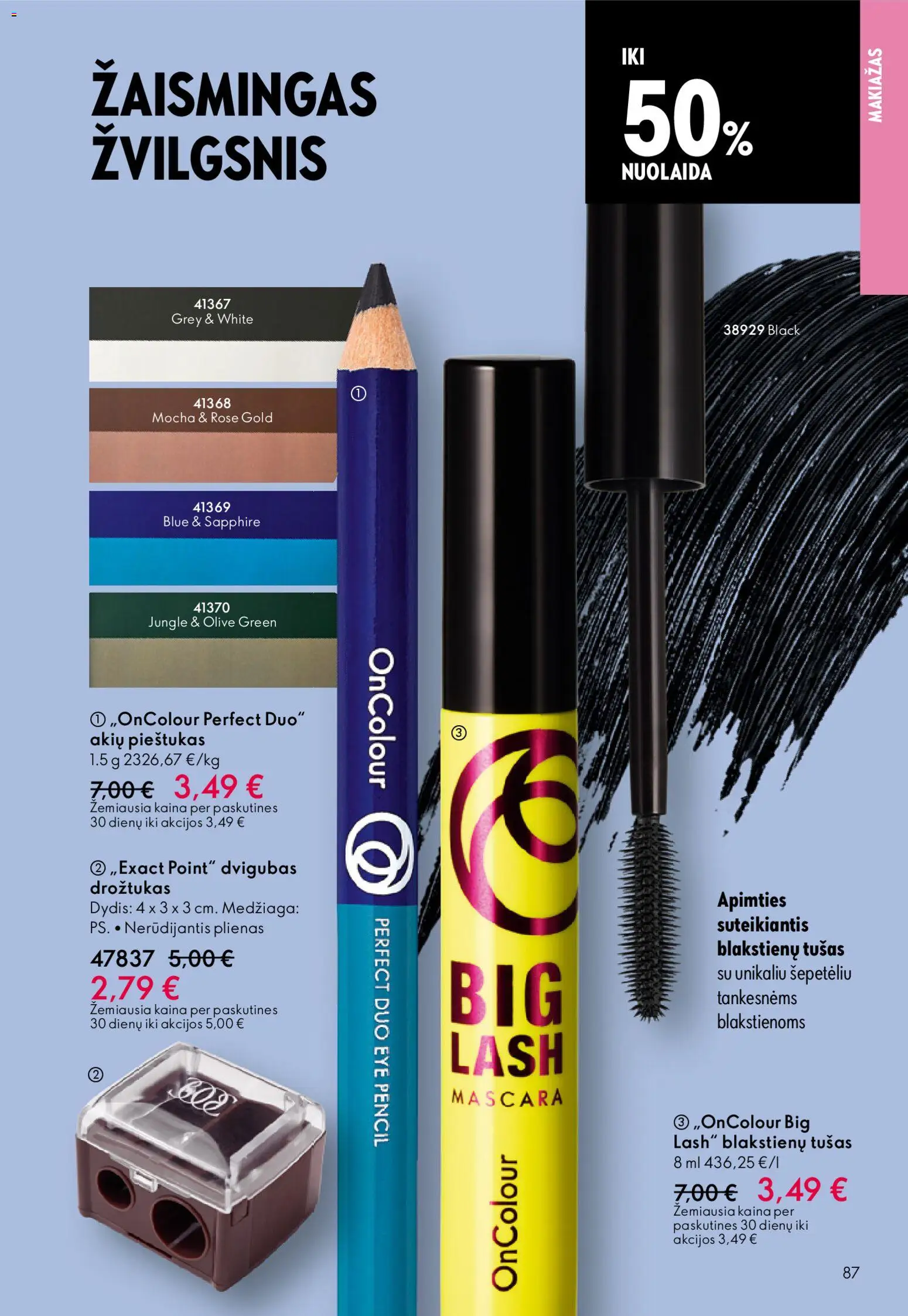Oriflame akcijos nuo 19.11.2025 | Puslapis: 87 | Prekių: Drožtukas, Makiažas, Tušas