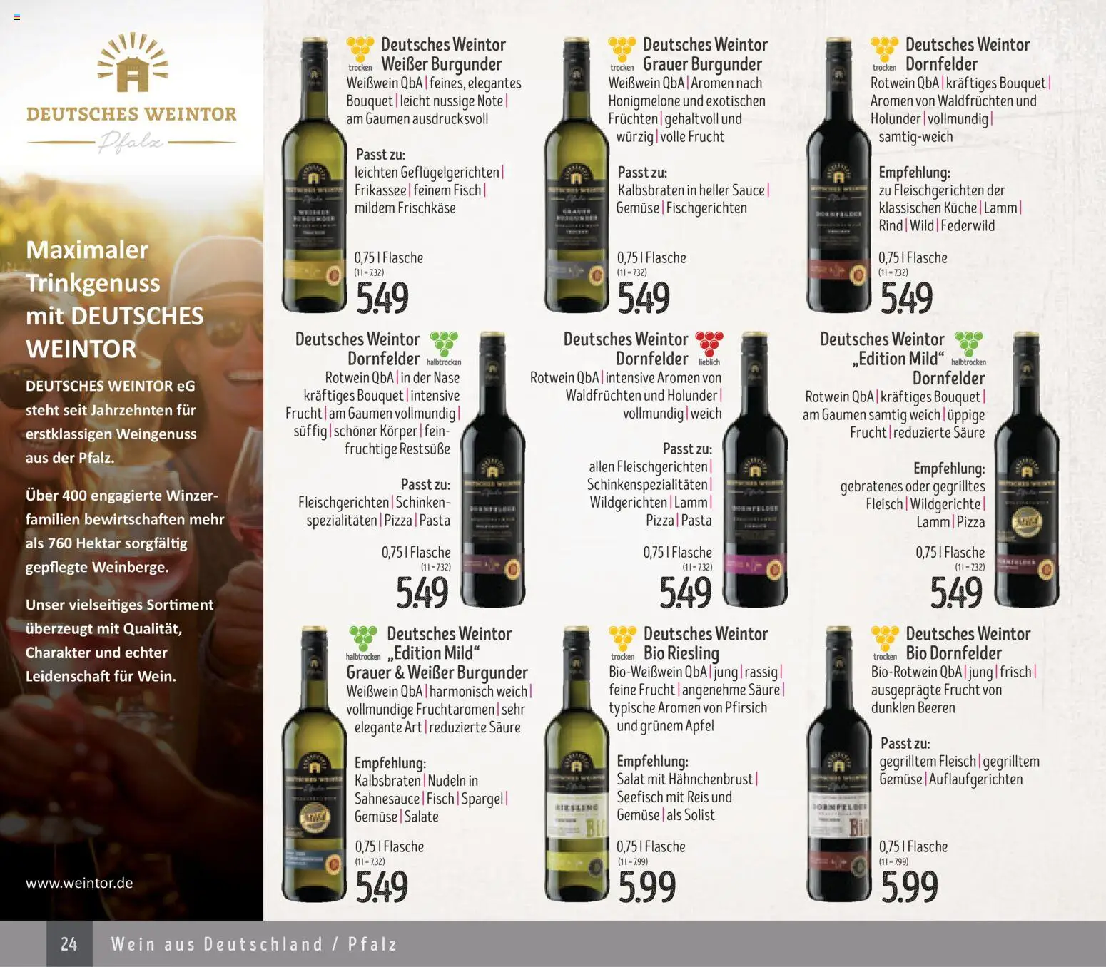 Edeka Struve Wein– und Spirituosen – gültig ab 14.11.2025 | Seite: 24 | Produkte: Weißwein, Äpfel, Gemüse, Nudeln