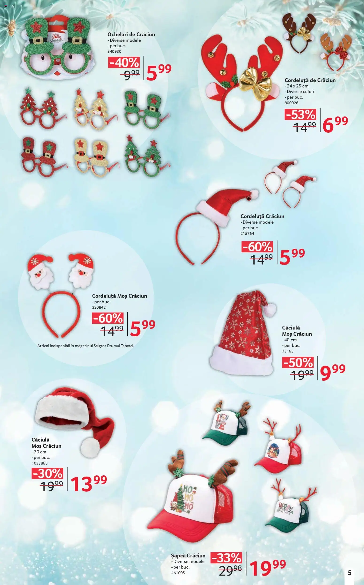 Noul catalog Selgros – valabil de la 06.12.2025 | Pagină: 5 | Produse: Șapcă, Ochelari