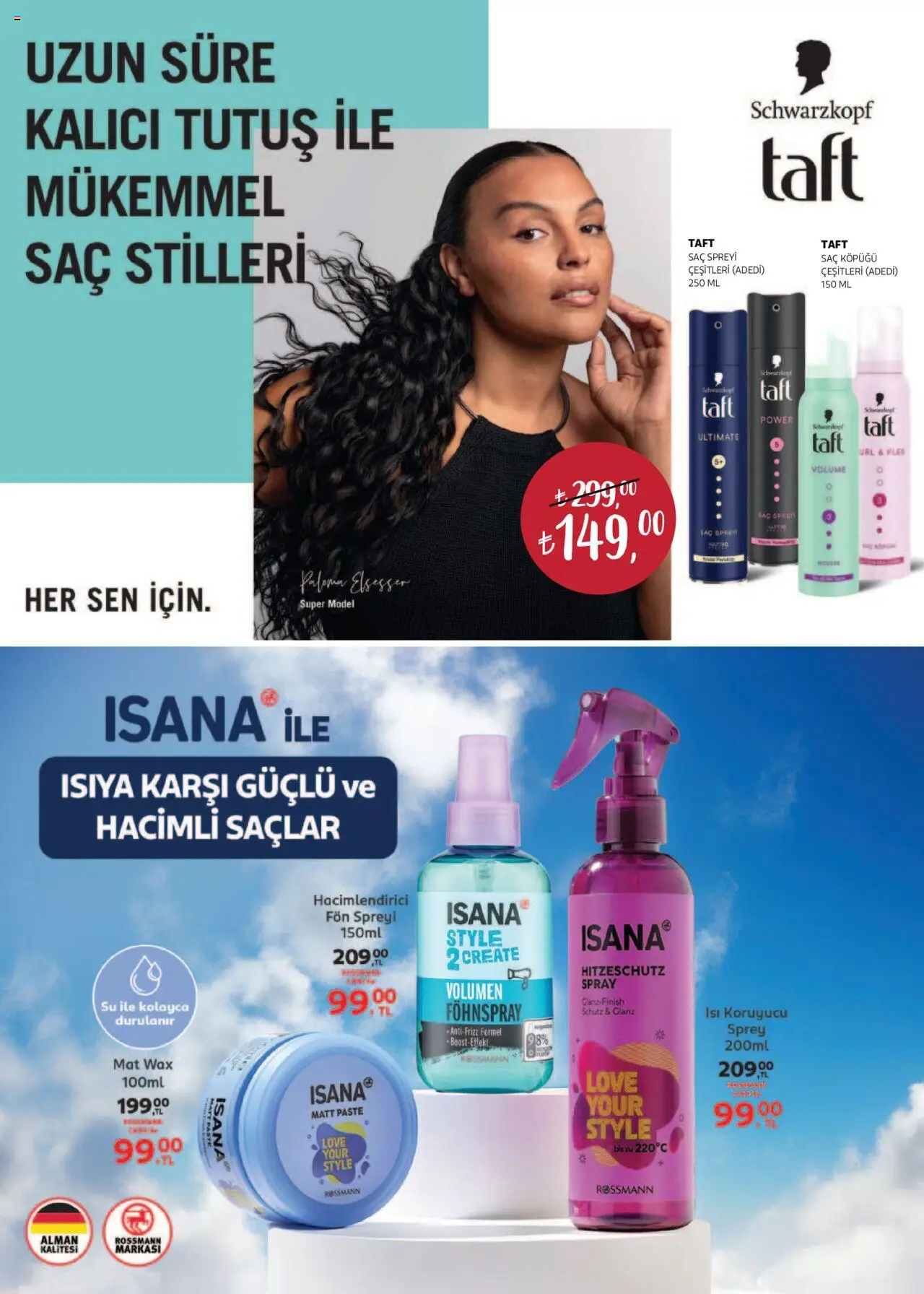 Rossmann Ağustos Kişisel Bakım Kataloğu - 04.08.2025 tarihinden itibaren geçerlidir | Sayfa: 11 | Ürünler: Saç spreyi, Su