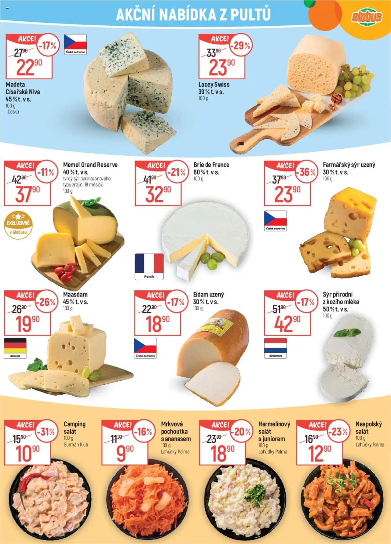 Globus leták od 18.06.2025 | Strana: 10 | Produkty: Swiss cheese, Sýr, Brie, Niva