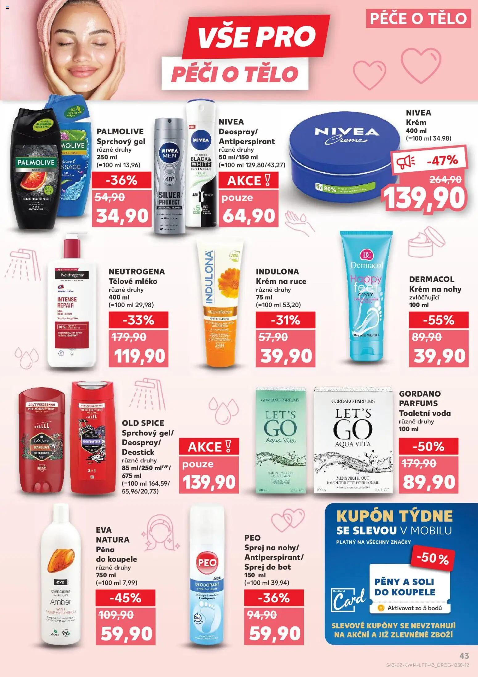 Kaufland leták - Chomutov od 01.04.2026 | Strana: 43 | Produkty: Krém na ruce, Sprchový gel, Old Spice, Body
