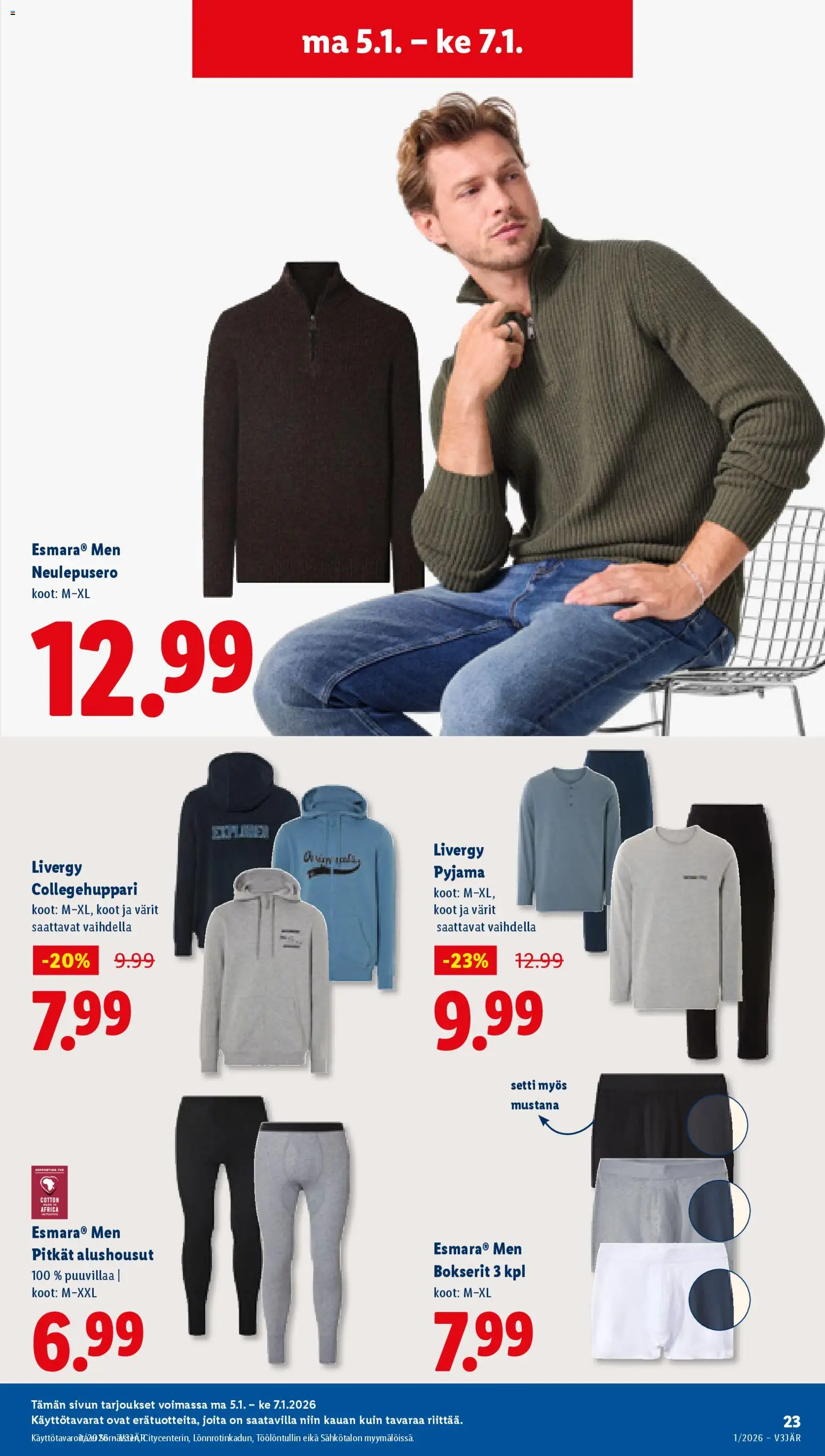 Lidl tarjoukset - Helsinki – voimassa 01.01.2026 alkaen | Sivu: 29 | Tuotteet: Pyjama, Alushousut, Bokserit