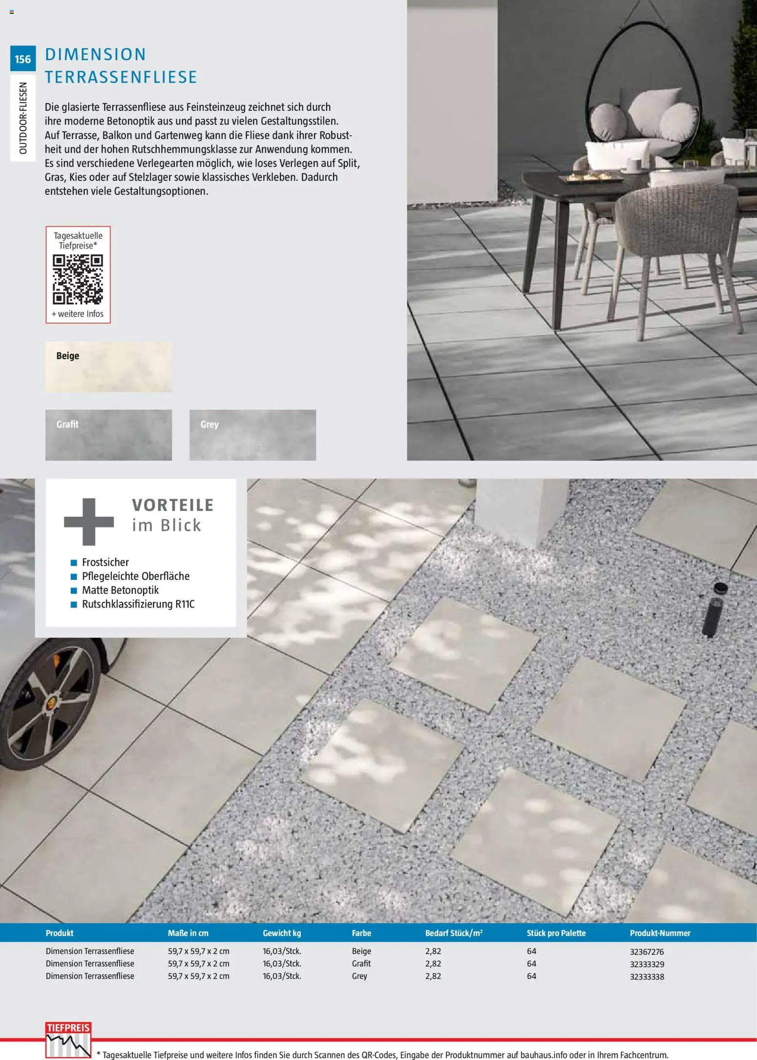 Bauhaus Gartenbaumaterialien 2026 – gültig ab 02.03.2026 | Seite: 156 | Produkte: Gewicht