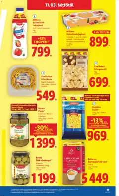 Lidl Akciós újság - amely érvényes a következő dátumtól: 30.10.2025 | Oldal: 59 | Termékek: Őszibarack, Joghurt, Kávé, Gnocchi