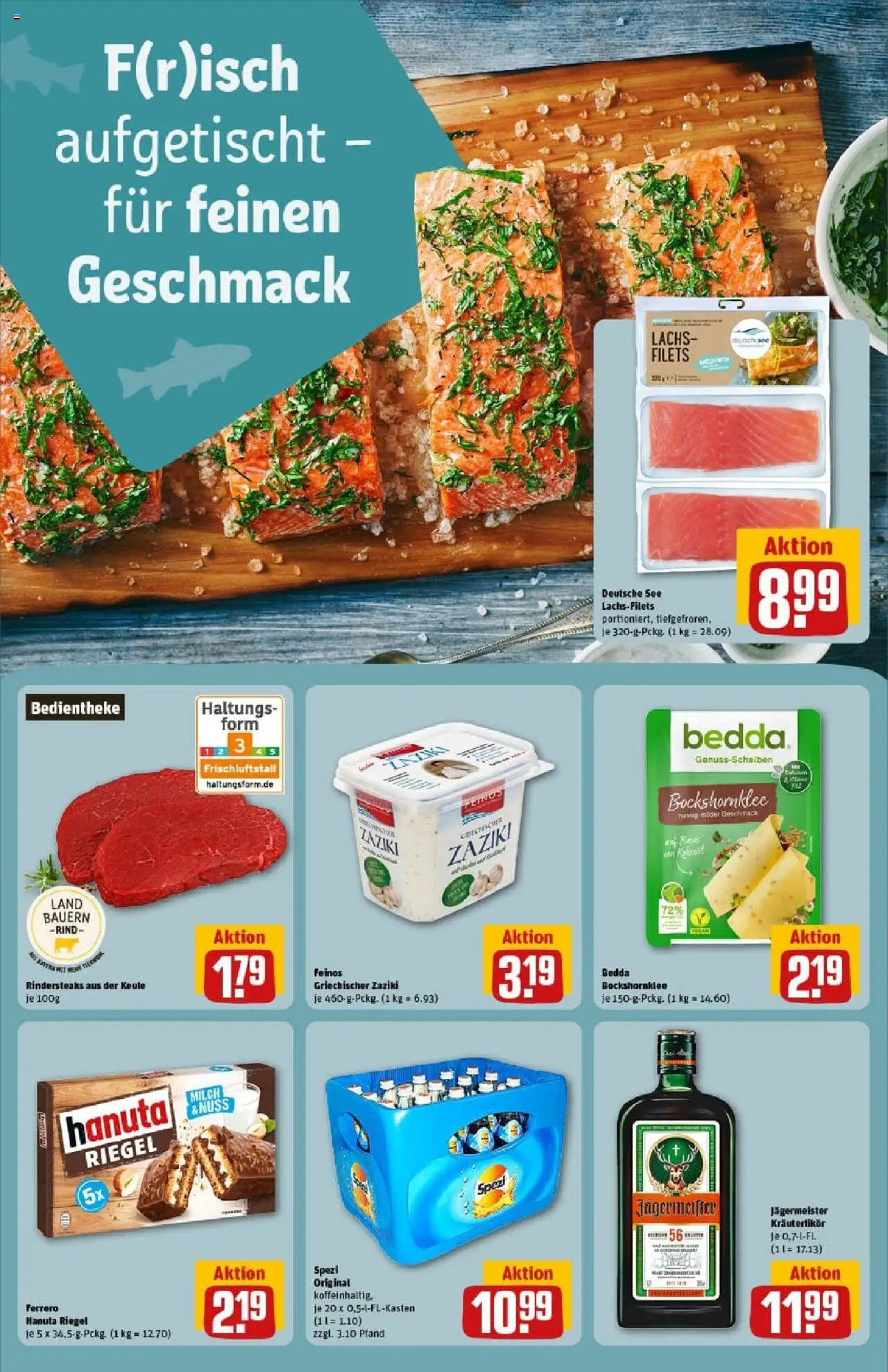 Rewe prospekt Dachau	 - gültig ab dem 29.06.2025 | Seite: 43 | Produkte: Cola, Milch, Lachs, Jägermeister