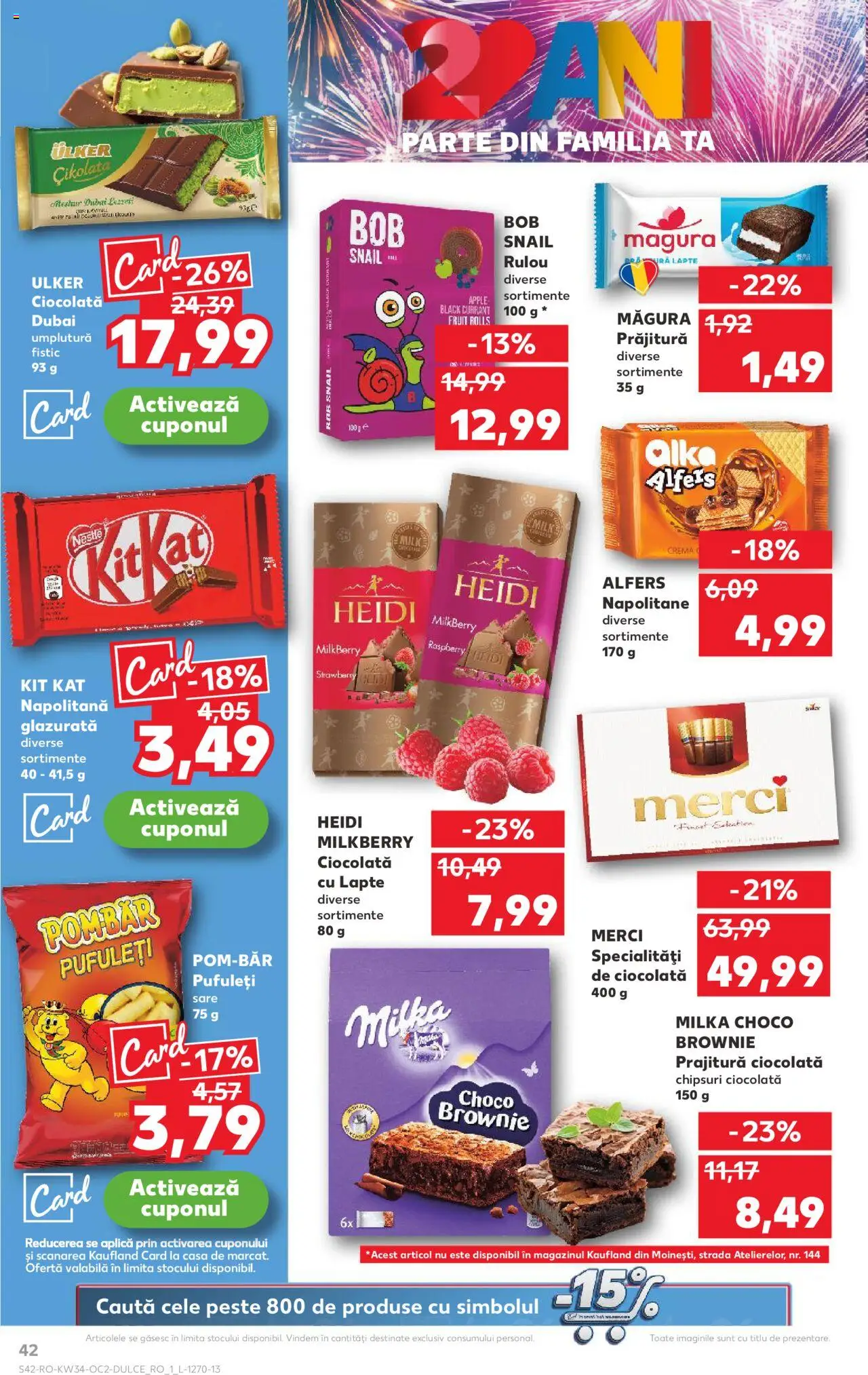 Kaufland RO akciós ujság - amely érvényes a következő dátumtól: 20.08.2025 | Oldal: 42 | Termékek: Brownie
