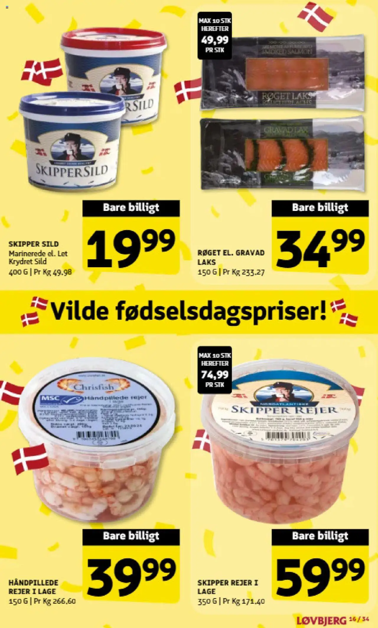Løvbjerg tilbudsavis – gyldig fra 12.09.2025 | Side: 16 | Produkter: Sild, Rejer