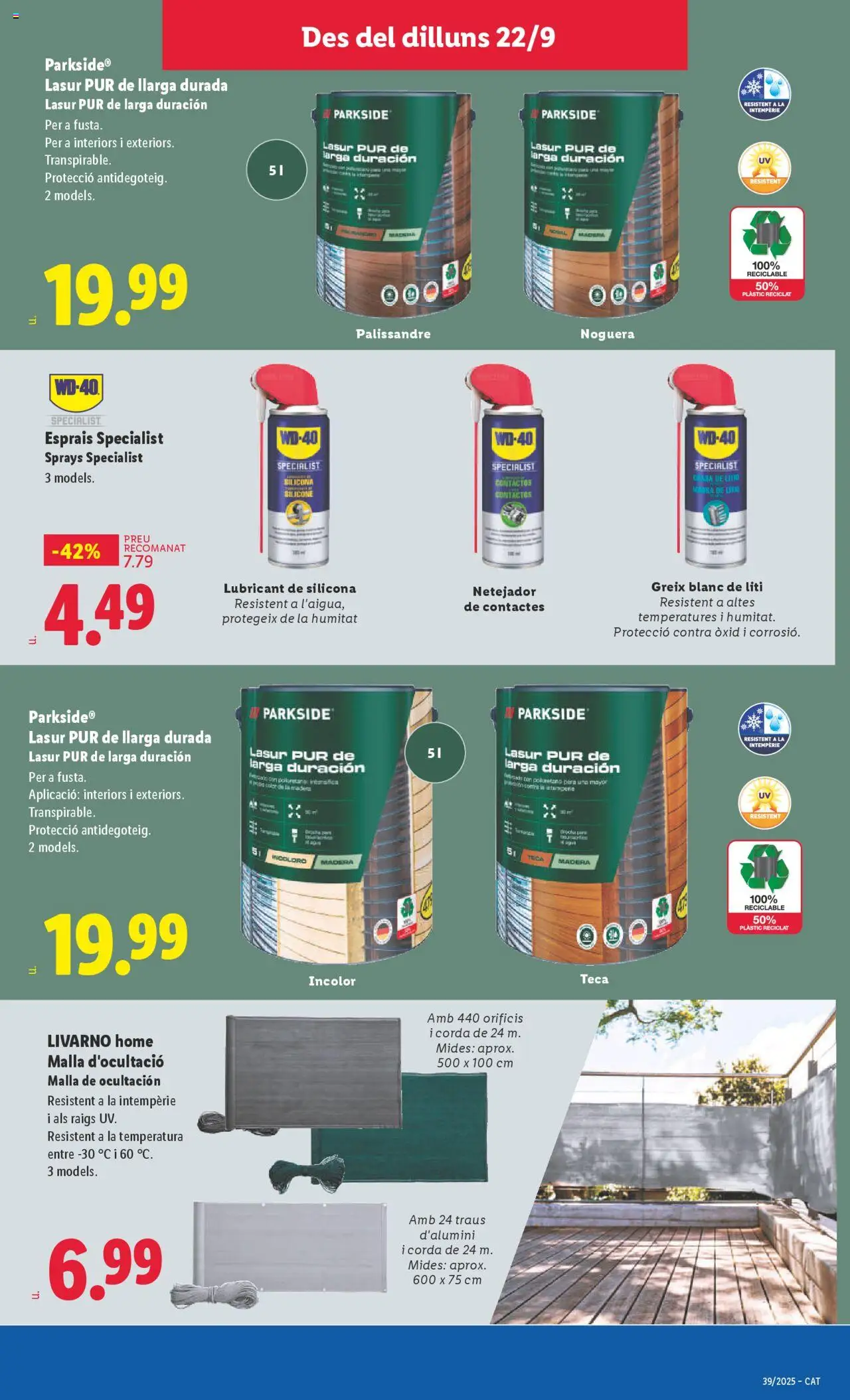Lidl folleto de bazar │ válido desde el 22.09.2025 | Página: 17