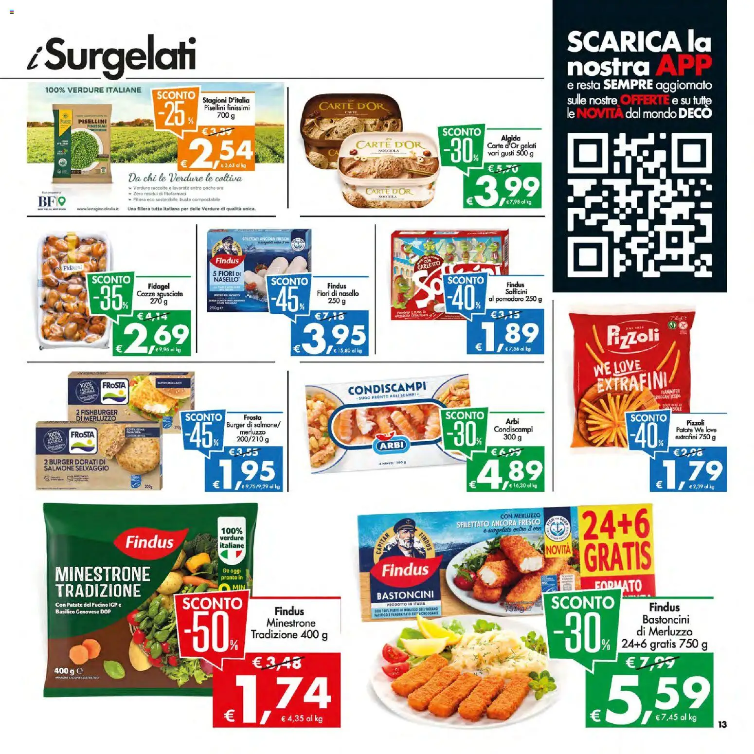 Volantino Decò del 13.01.2026 | Pagina: 13 | Prodotti: Salmone, Cozze, Basilico, Nasello