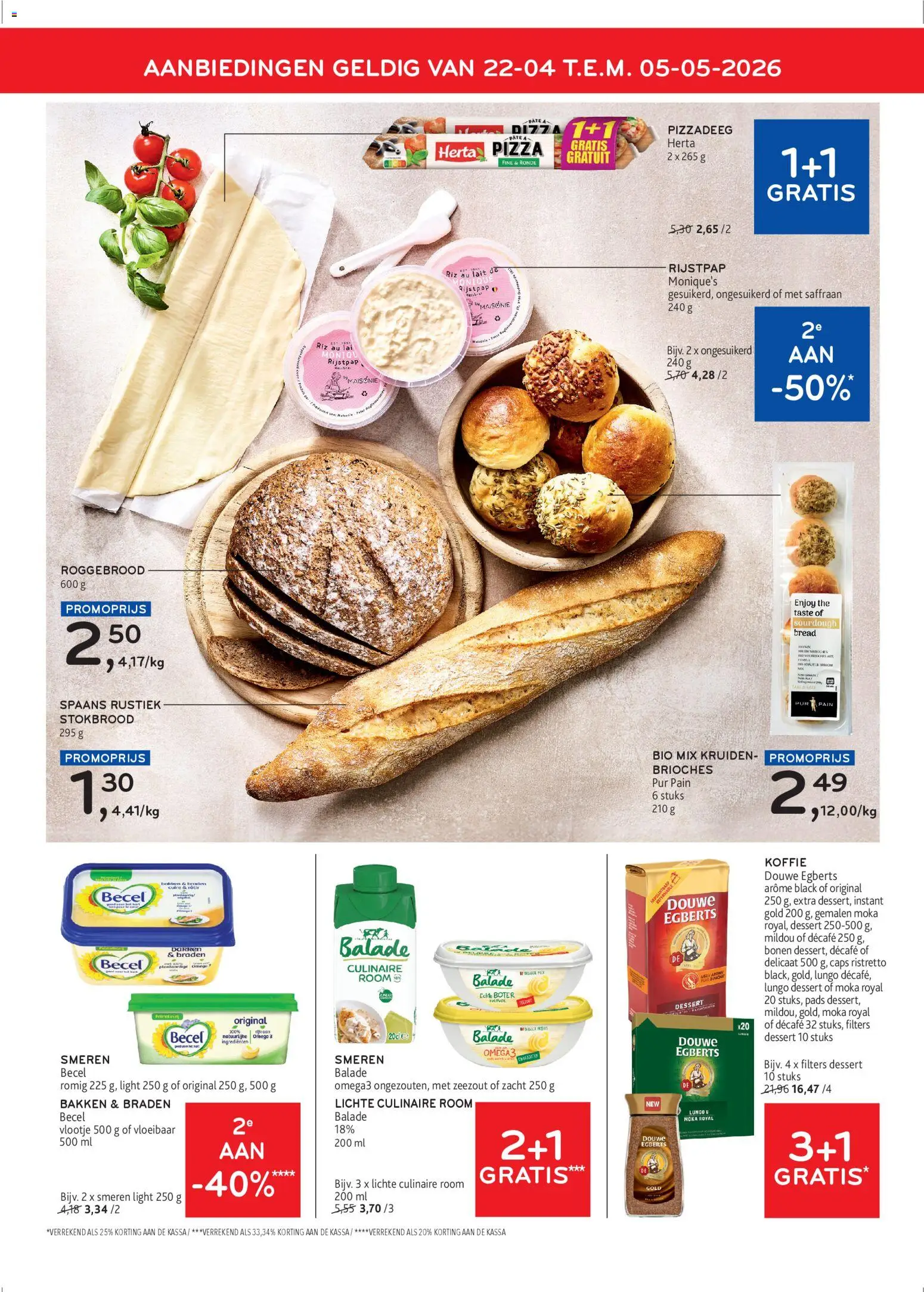 {H1} | Pagina: 6 | Producten: Room, Stokbrood, Zeezout, Pads