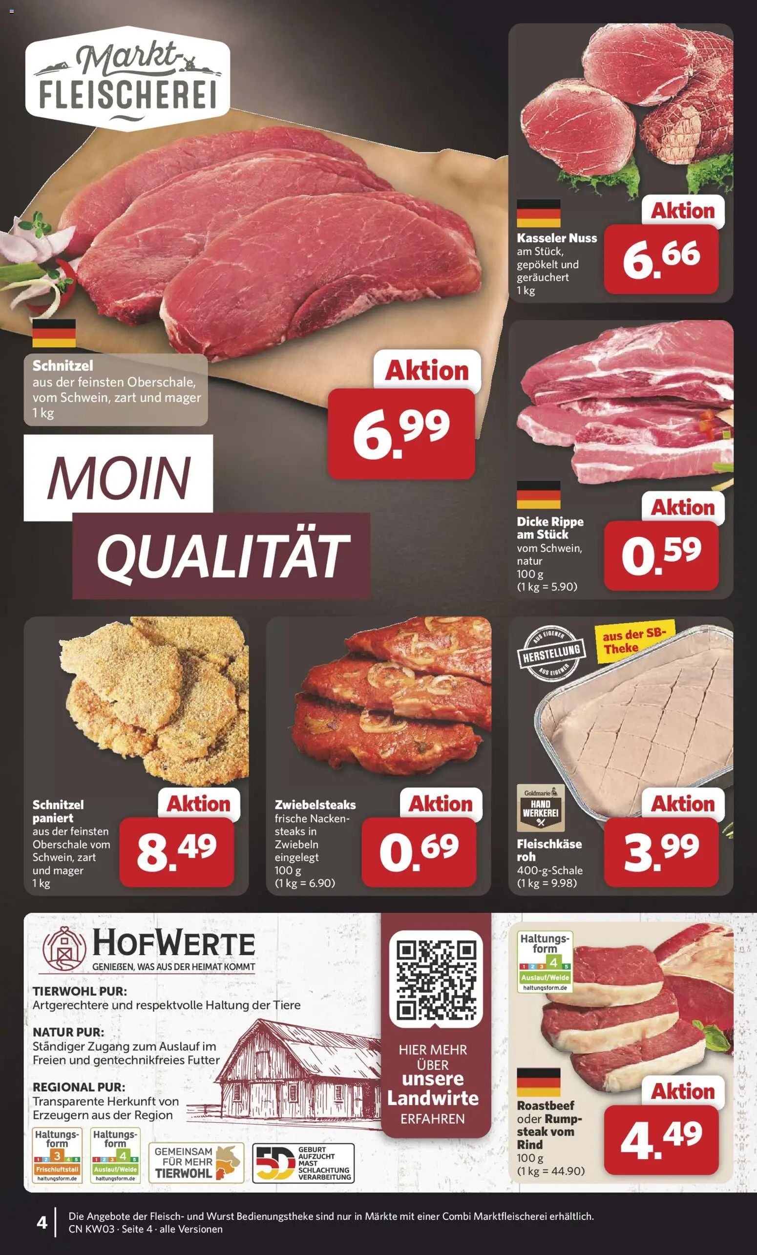 Combi Prospekt 	 – gültig ab 12.01.2026 | Seite: 4 | Produkte: Theke, Schnitzel, Zwiebeln, Fleisch