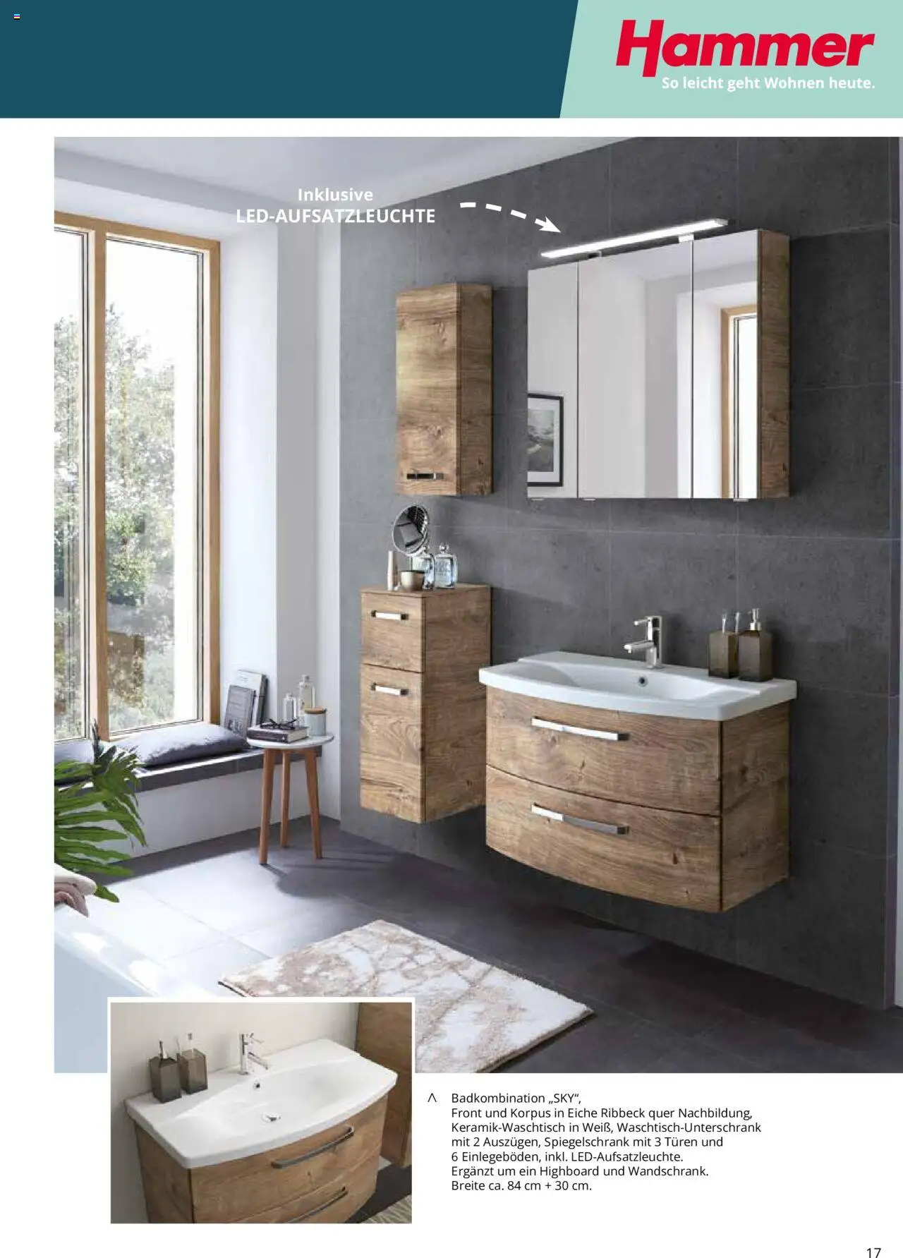 Hammer Zuhause Nautic Badmoebel - gültig ab dem 01.01.2024 | Seite: 17 | Produkte: HIghboard, Spiegelschrank