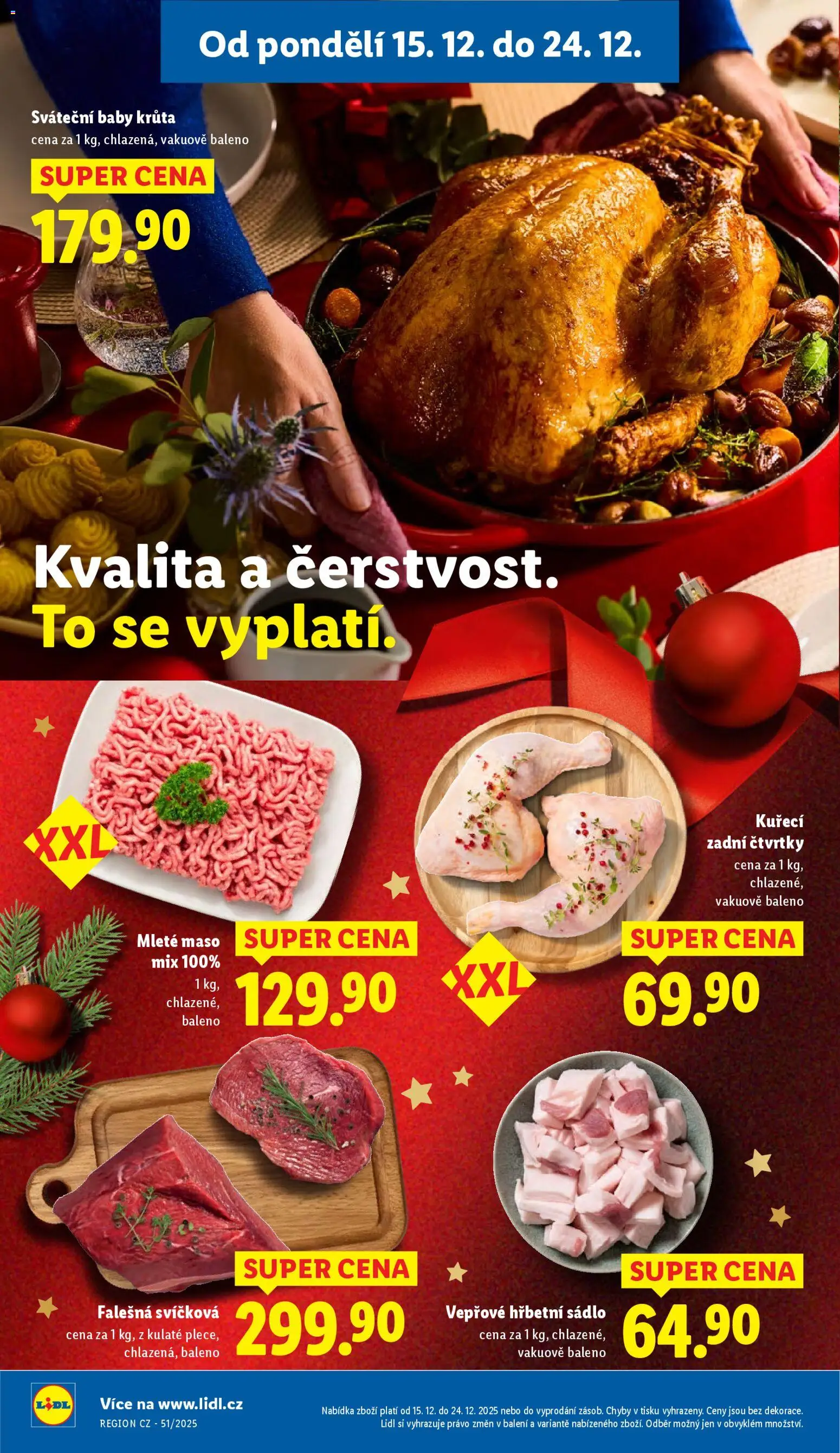 Lidl leták od 15.12.2025 | Strana: 10 | Produkty: Sádlo, Mleté maso, Mleté maso mix, Hřbetní sádlo
