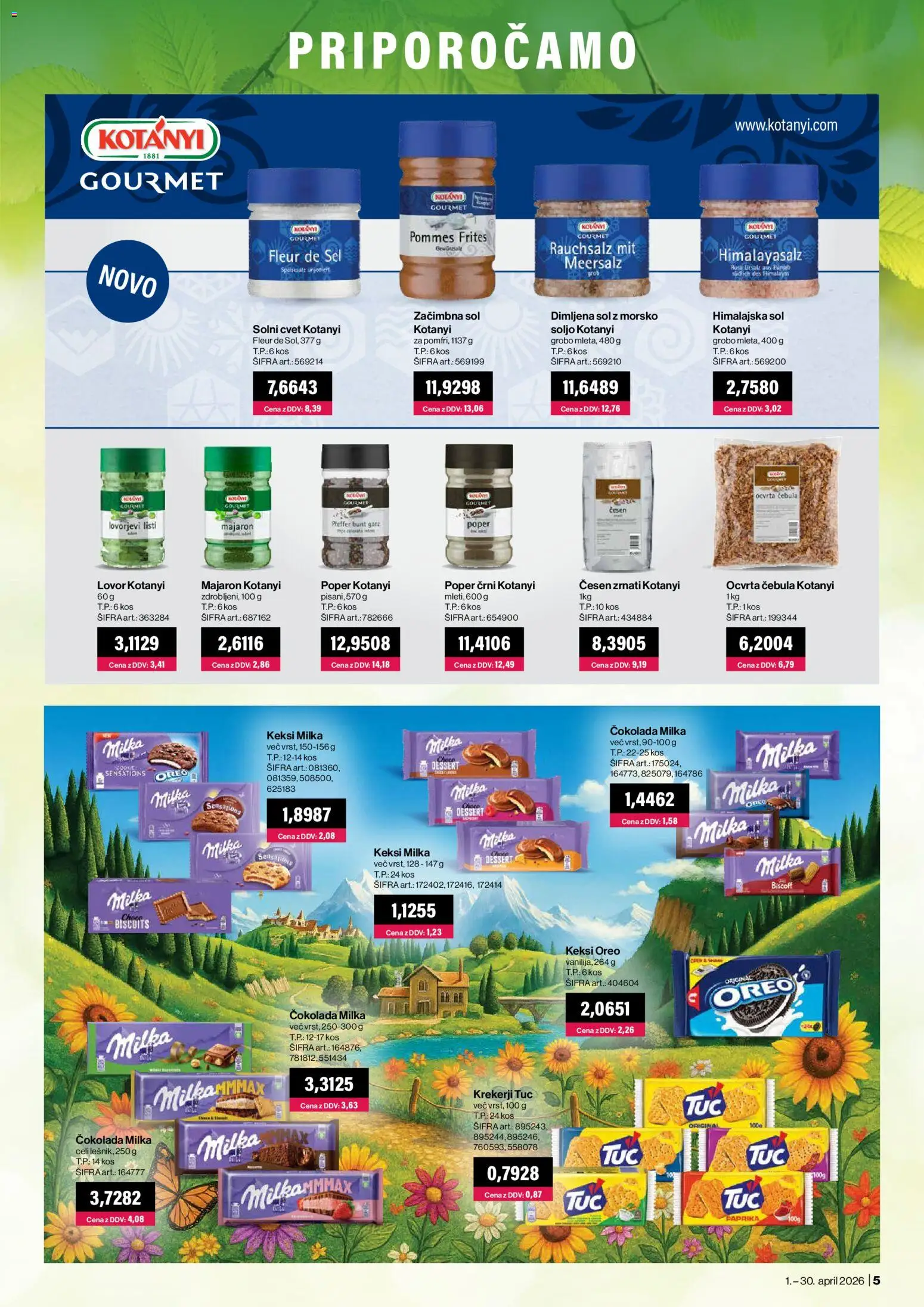 Novi Mercator katalog ponudbe – veljaven od 01.04.2026 | Stran: 5 | Izdelki: Paprika, Lovor, Kos, Cebula