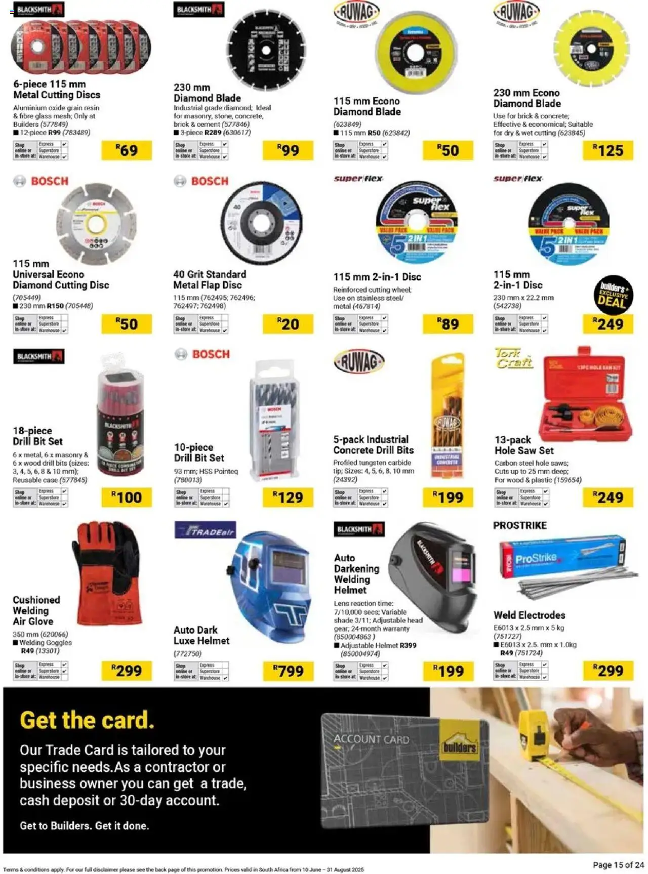 Builders - It's Tools That Can Keep Up Day │ valid from 10.06.2025 | Page: 15 | Products: Glove, Case, Drill, Cement
