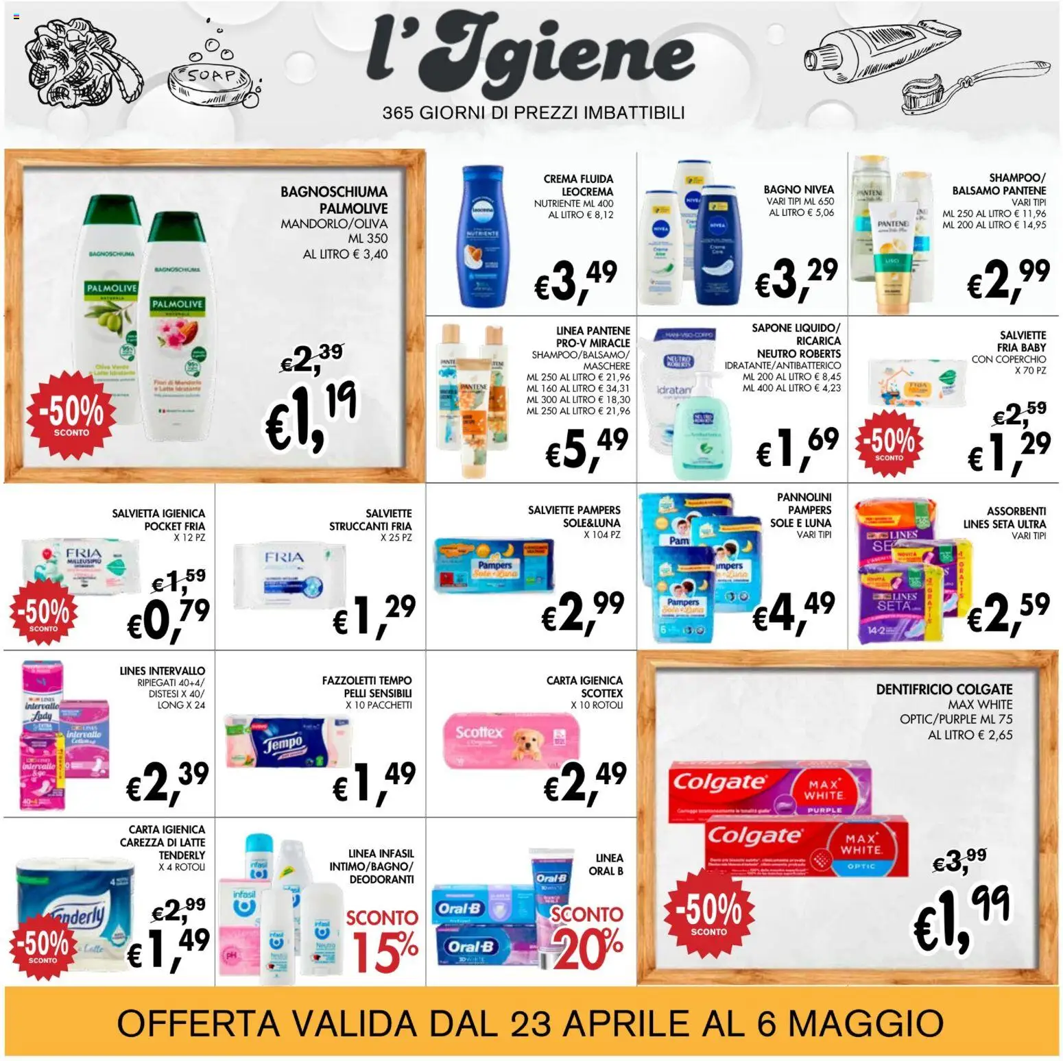 Volantino Coal del 23.04.2026 | Pagina: 21 | Prodotti: Carta igienica, Sapone, Latte, Pampers
