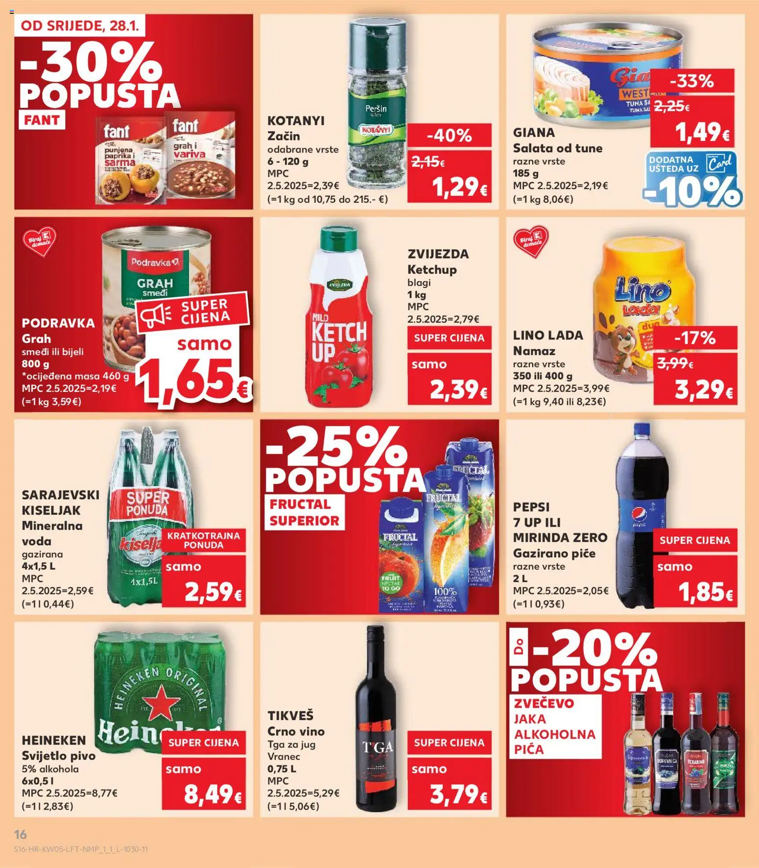 Kaufland katalog | vrijedi od 28.01.2026 | Stranica: 16 | Proizvodi: Pica, Pepsi, Paprika, Salata