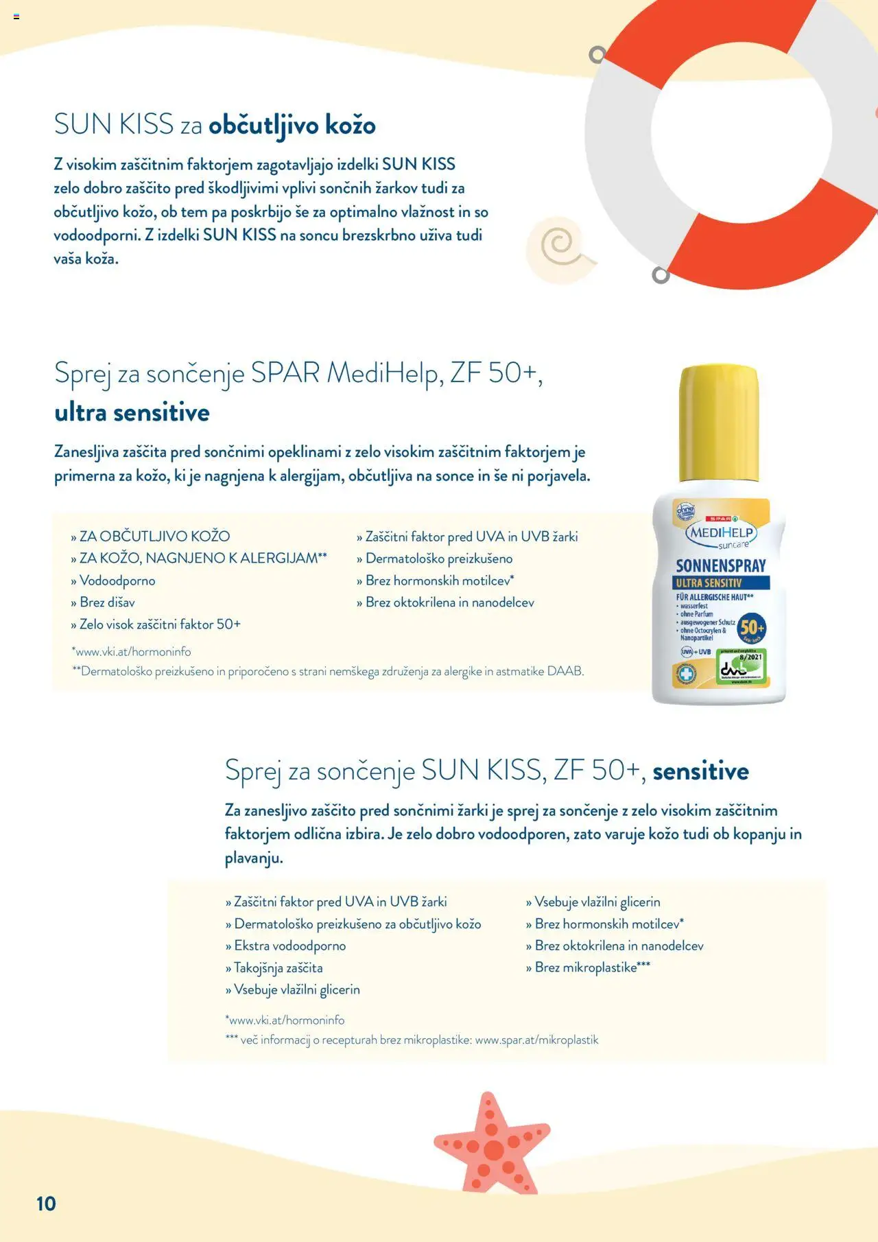 Spar katalog zaščita kože pred soncem │ velja od 12.05.2025 | Stran: 10 | Izdelki: Parfum