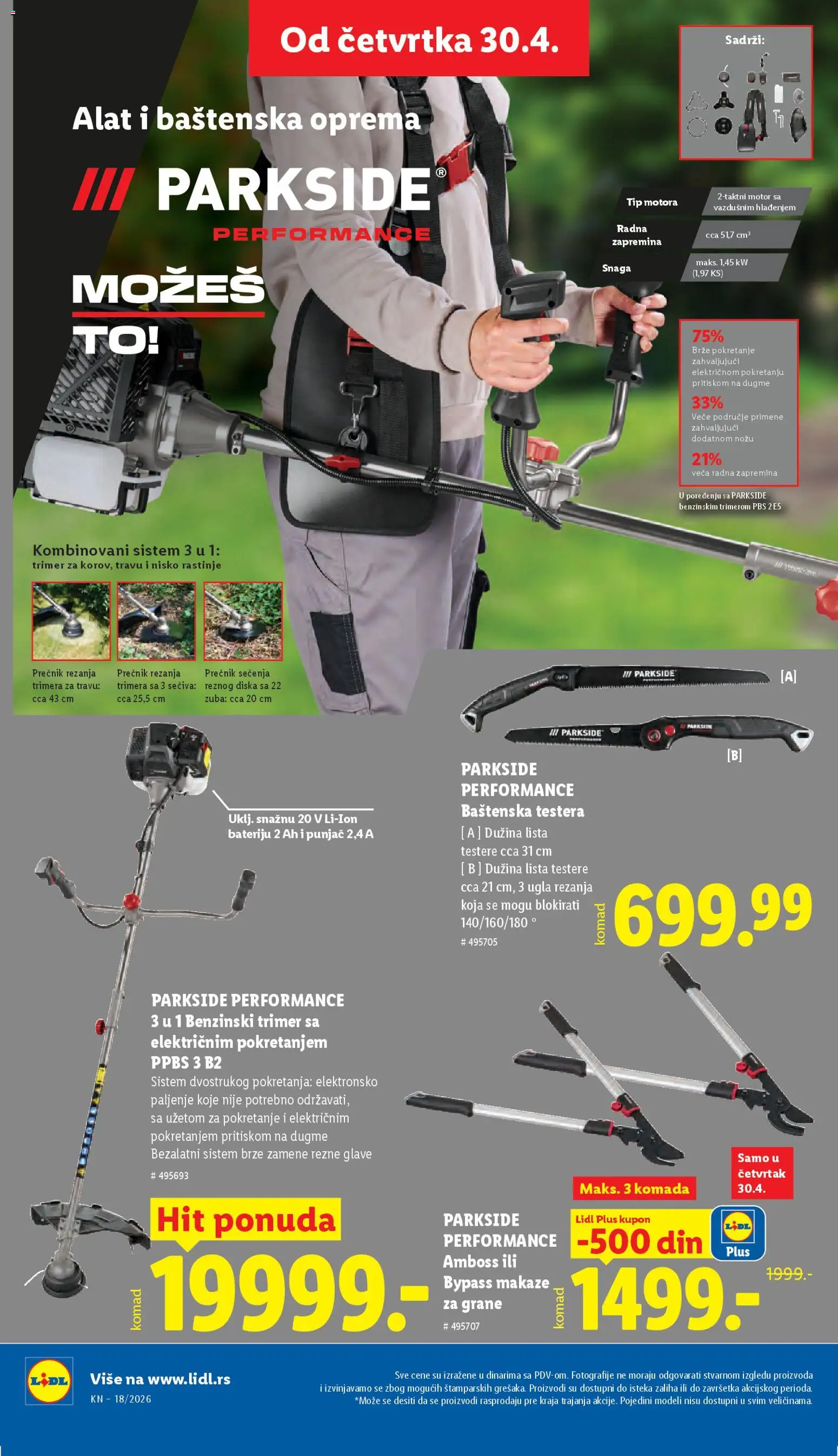 Lidl katalog - važi od 30.04.2026 | Strana: 76 | Proizvode: Parkside, Makaze, Trimer