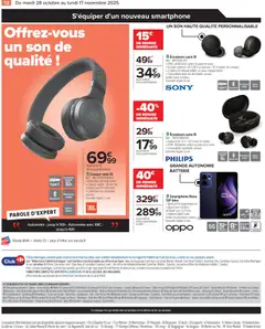 Carrefour - Prévisualisation de Carrefour catalogue Passez l'automne connecté à vos envies ! valide à partir de 28.10.2025 | Page: 24 | Produits: Smartphone, Microphone, Casque, Livre