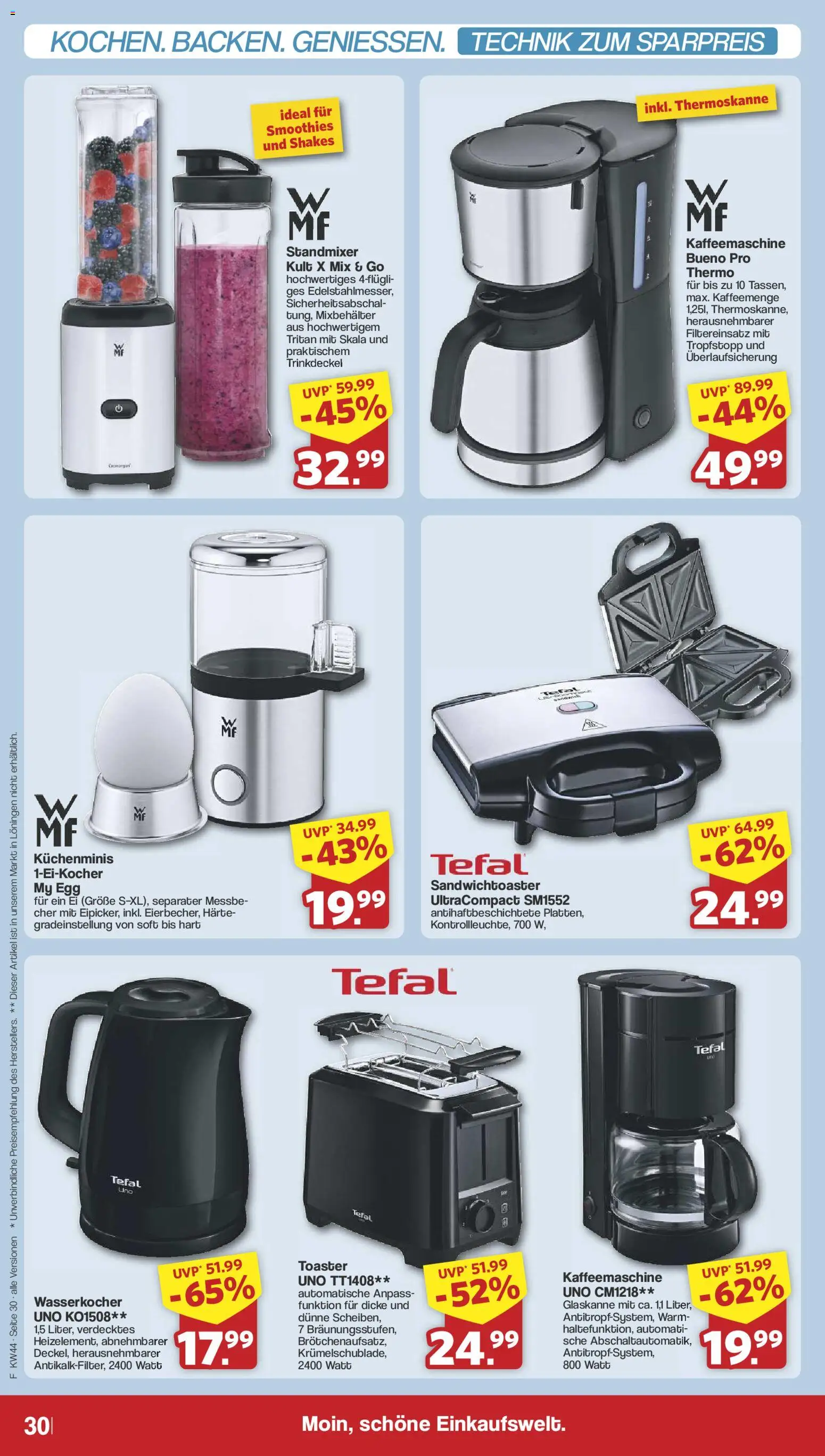Famila Nordwest Prospekt 	 – gültig ab 27.10.2025 | Seite: 33 | Produkte: Kaffeemaschine, Wasserkocher, Toaster