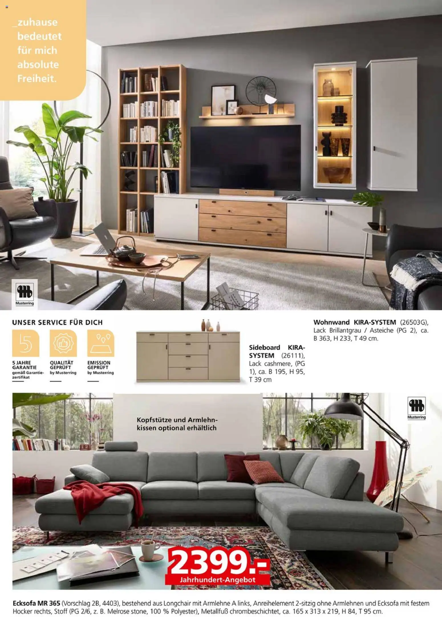 Segmüller Musterring  – gültig ab 03.11.2025 | Seite: 5 | Produkte: Sideboard, Hocker, Wohnwand, Kissen