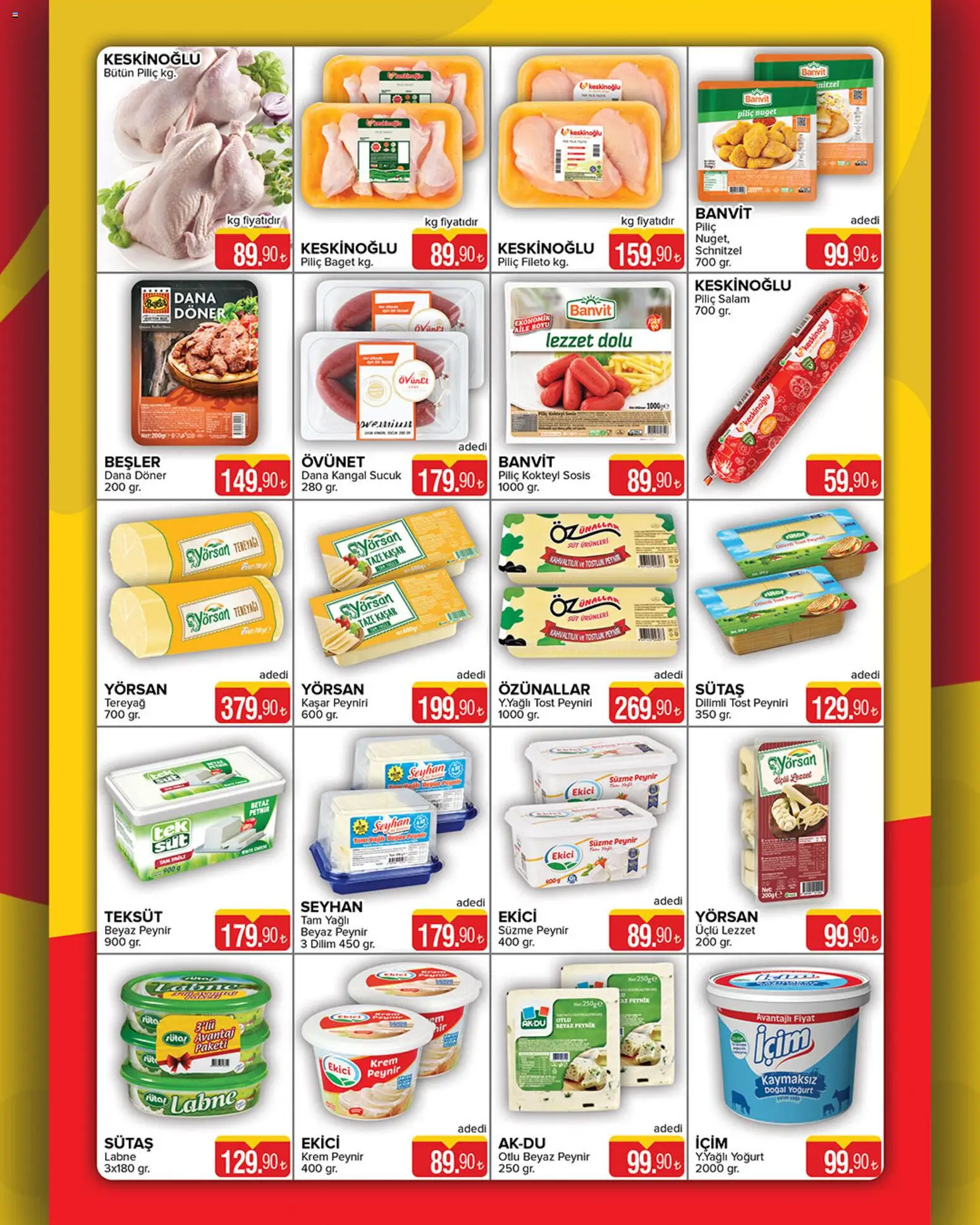 Seyhanlar Market Katalog - 10.03.2026 tarihinden itibaren geçerlidir | Sayfa: 2 | Ürünler: Krem, Yoğurt, Sosis, Sucuk