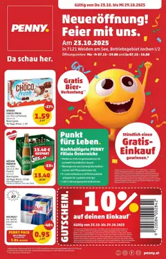 Penny Markt - Eröffnung in 7121 Weiden am See ab 23.10.2025 gültig