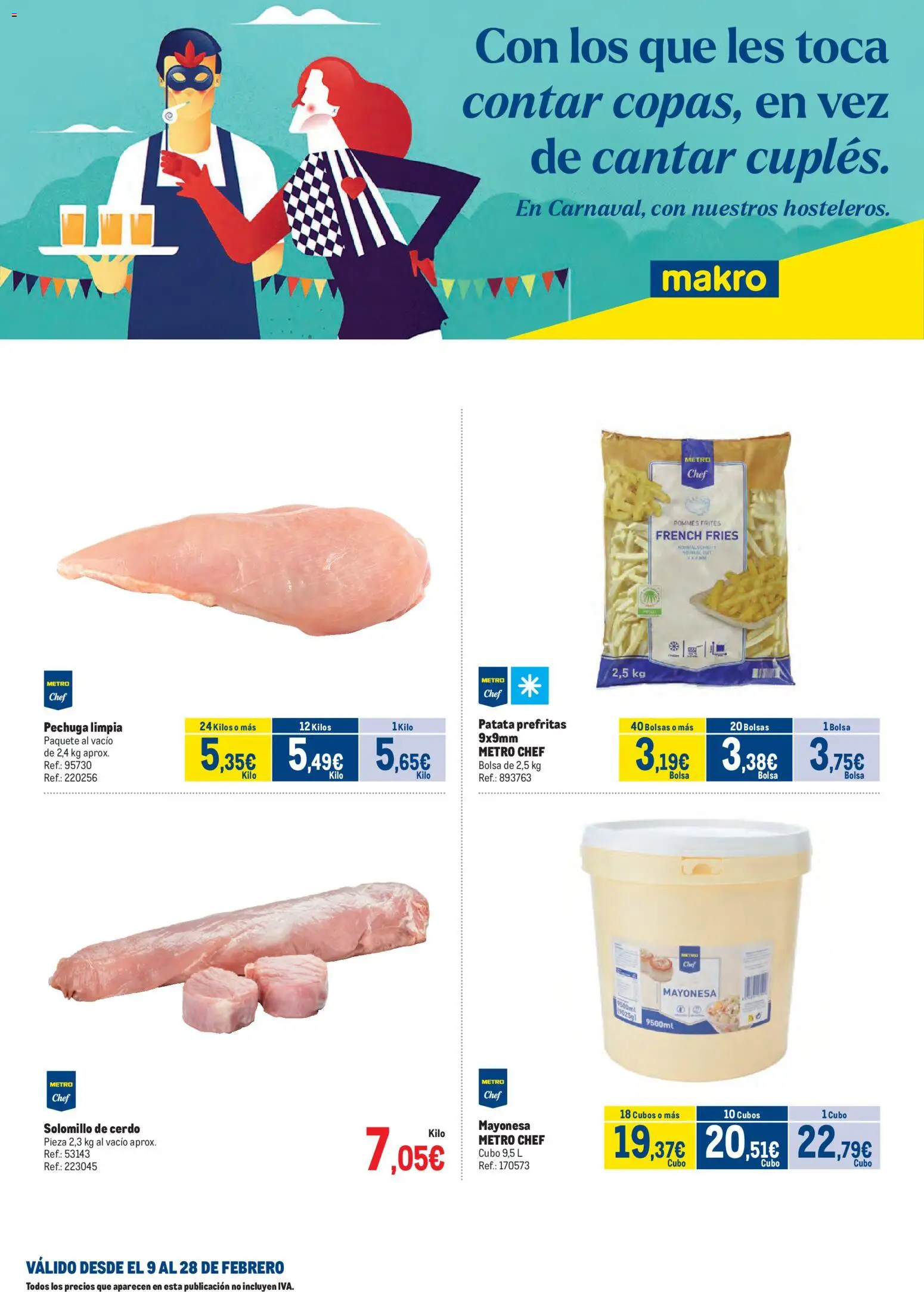 Makro - Carnaval Sur │ válido desde el 09.02.2026 | Página: 1 | Productos: Solomillo de cerdo, Cerdo, Οθόνη προβολής, Bolsa